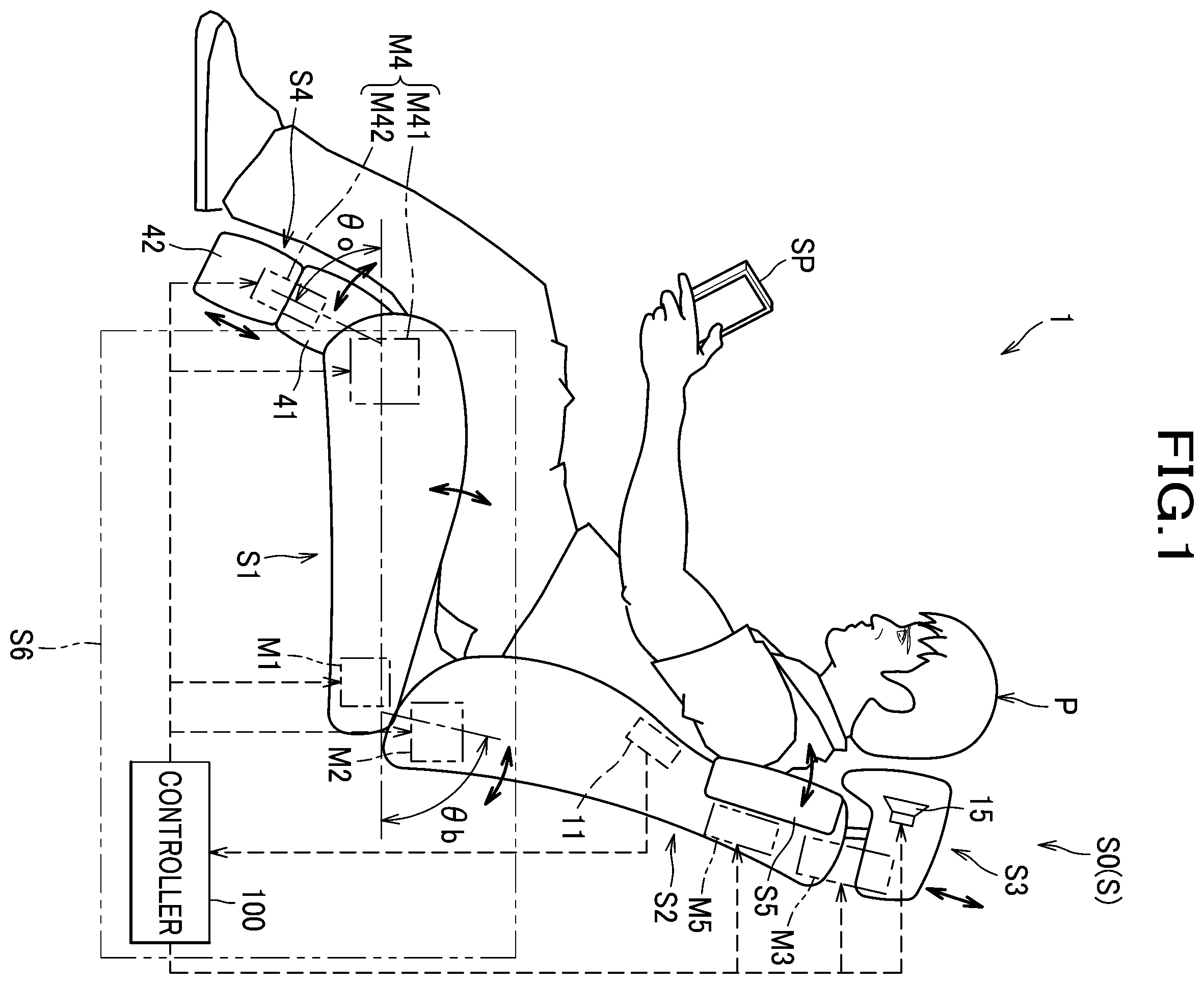 Patent US12472848 — Seat experience system — Figure 1
