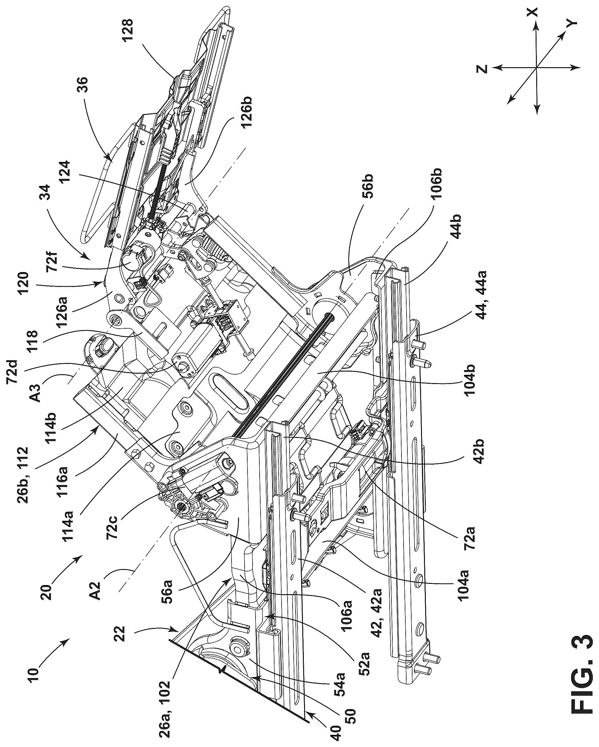 Patent US12472849 Figure 3 – Seat assembly
