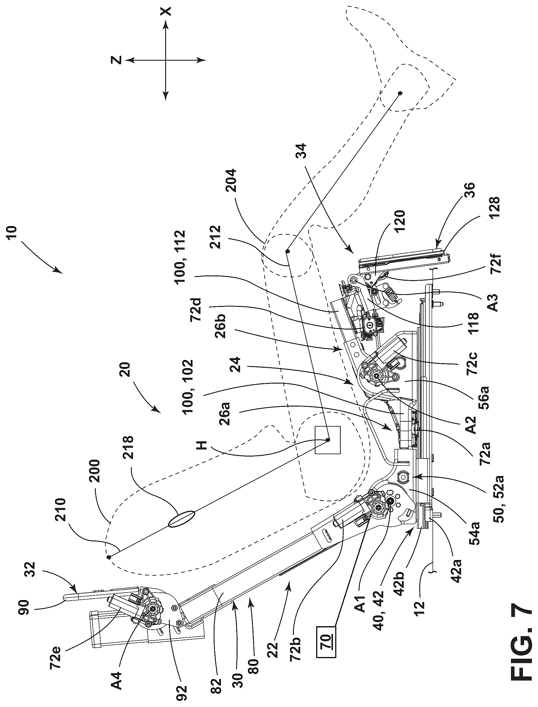 Patent US12472849 Figure 7 – Seat assembly
