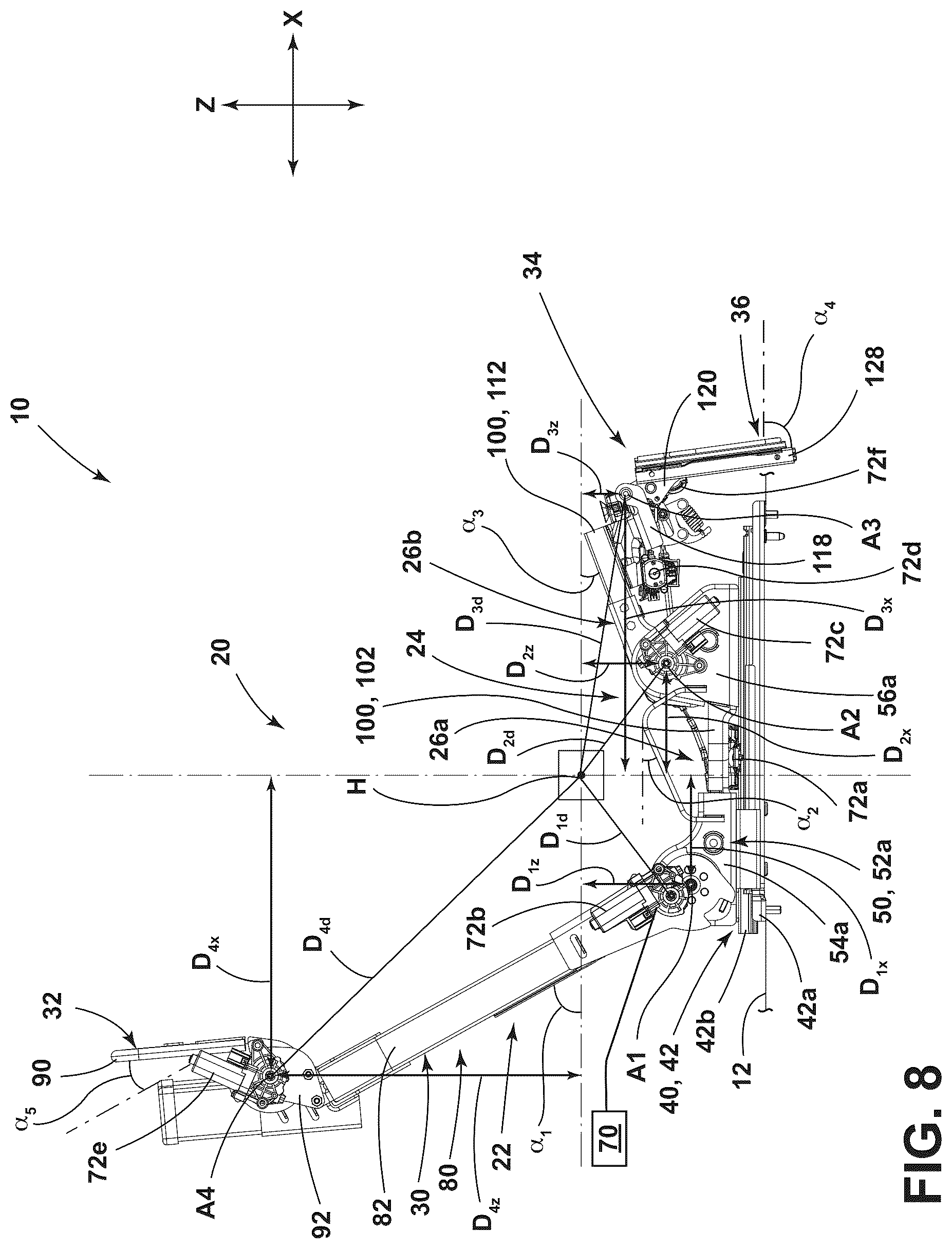Patent US12472849 Figure 8 – Seat assembly
