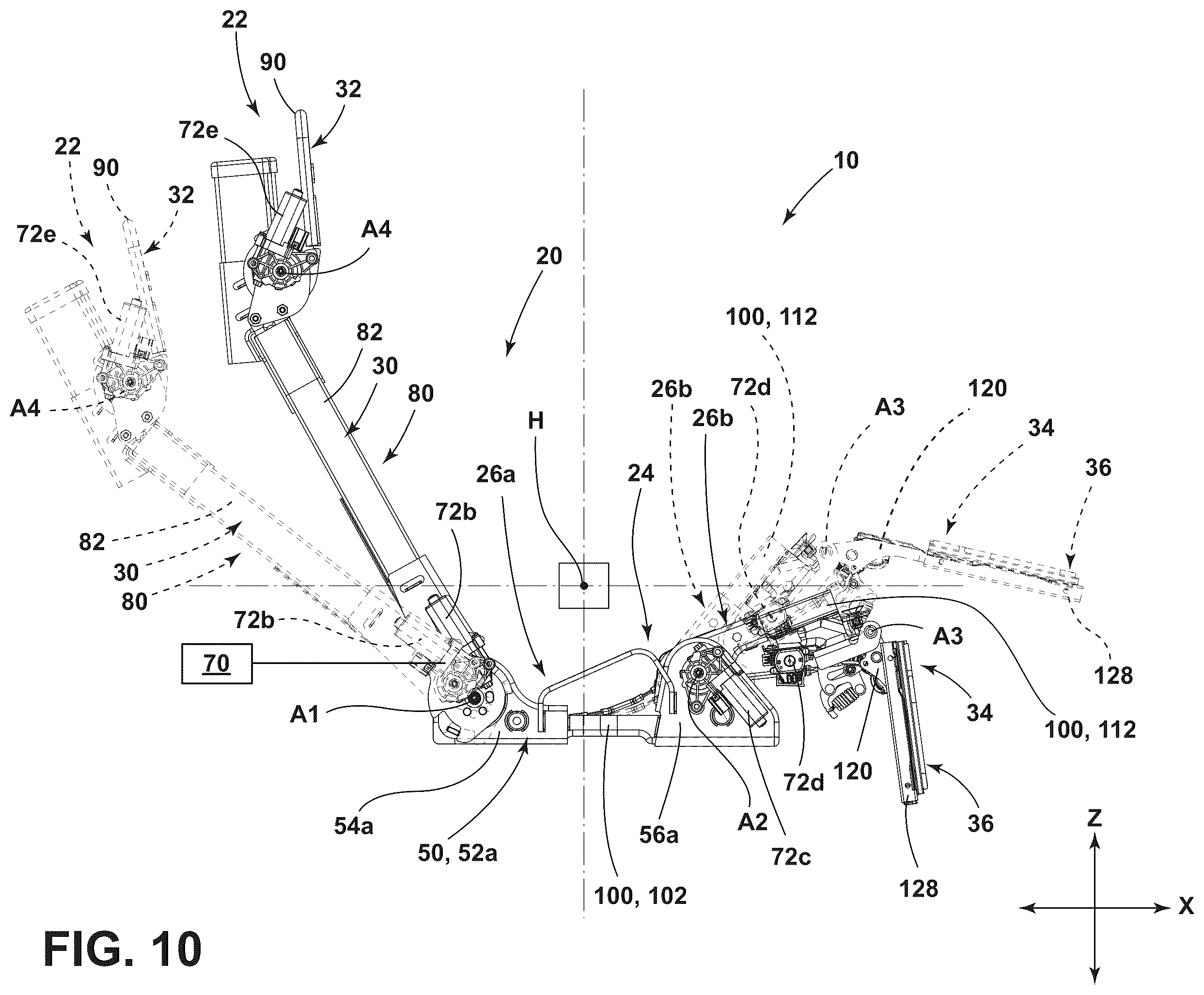 Patent US12472849 Figure 10 – Seat assembly