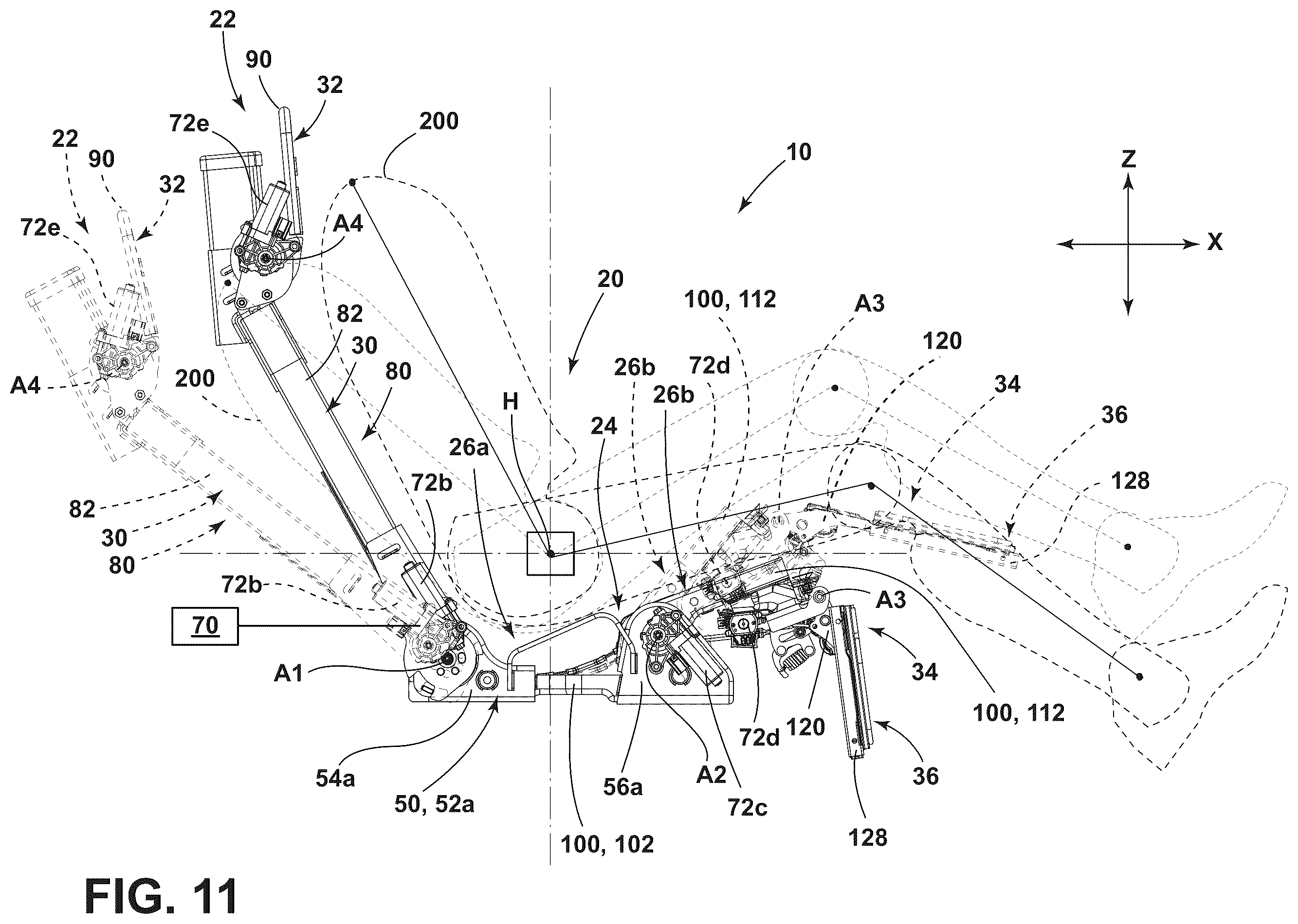 Patent US12472849 Figure 11 – Seat assembly