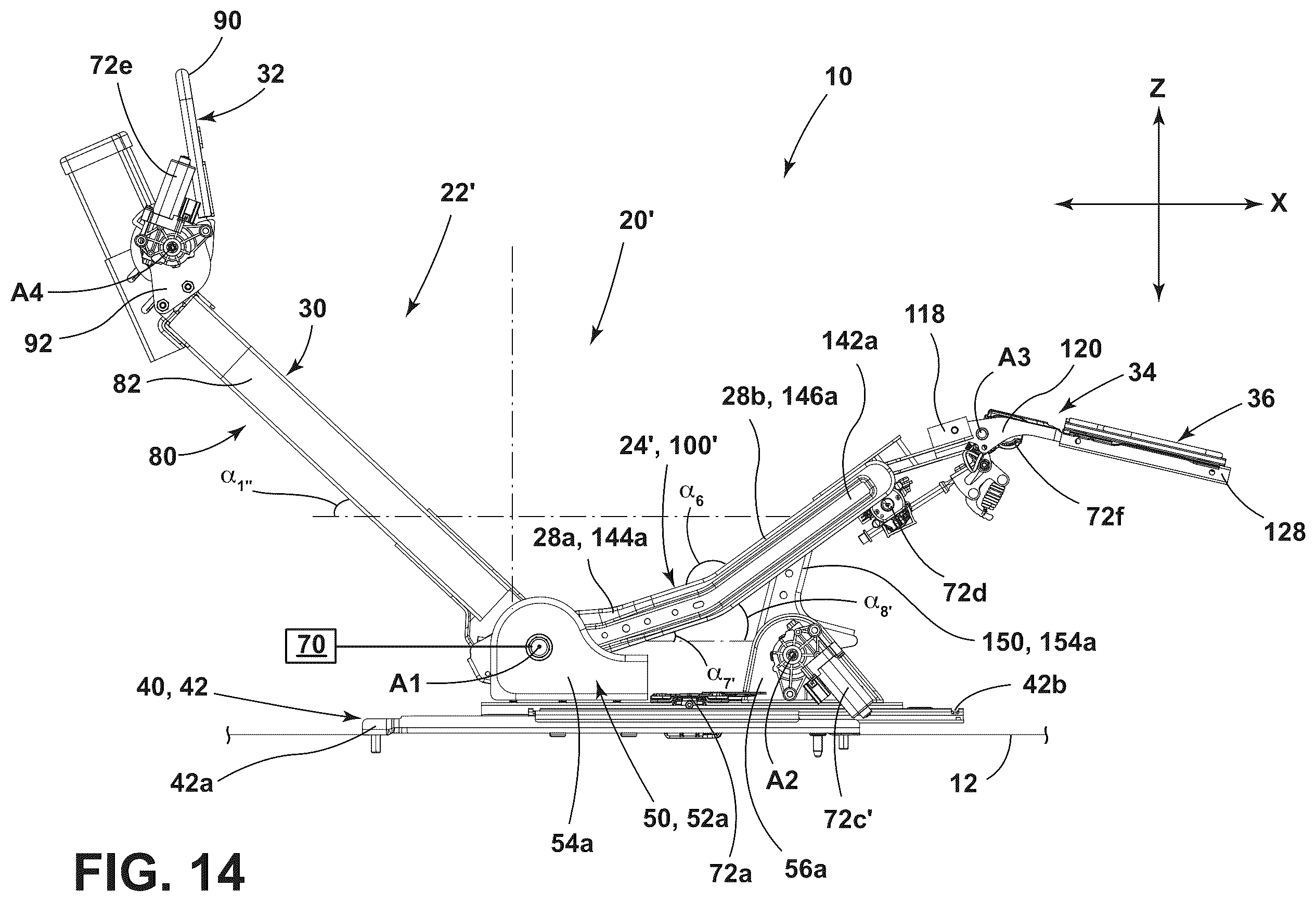 Patent US12472849 Figure 14 – Seat assembly