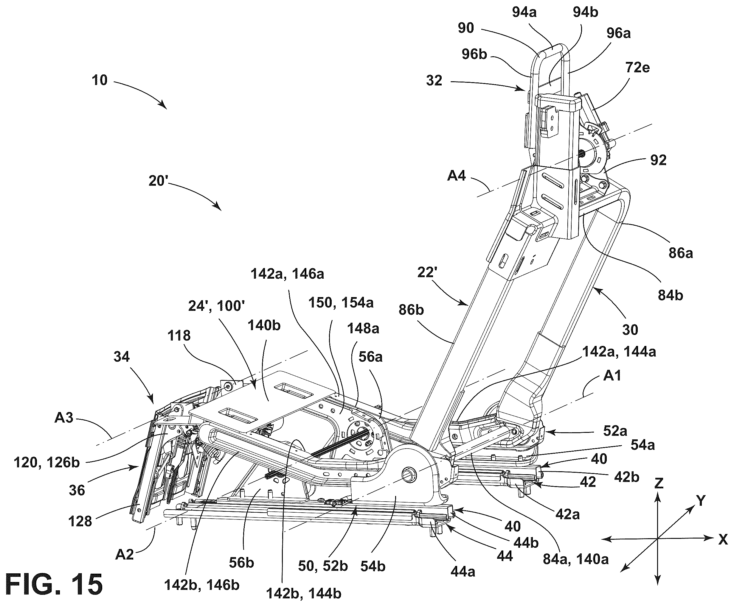 Patent US12472849 Figure 15 – Seat assembly