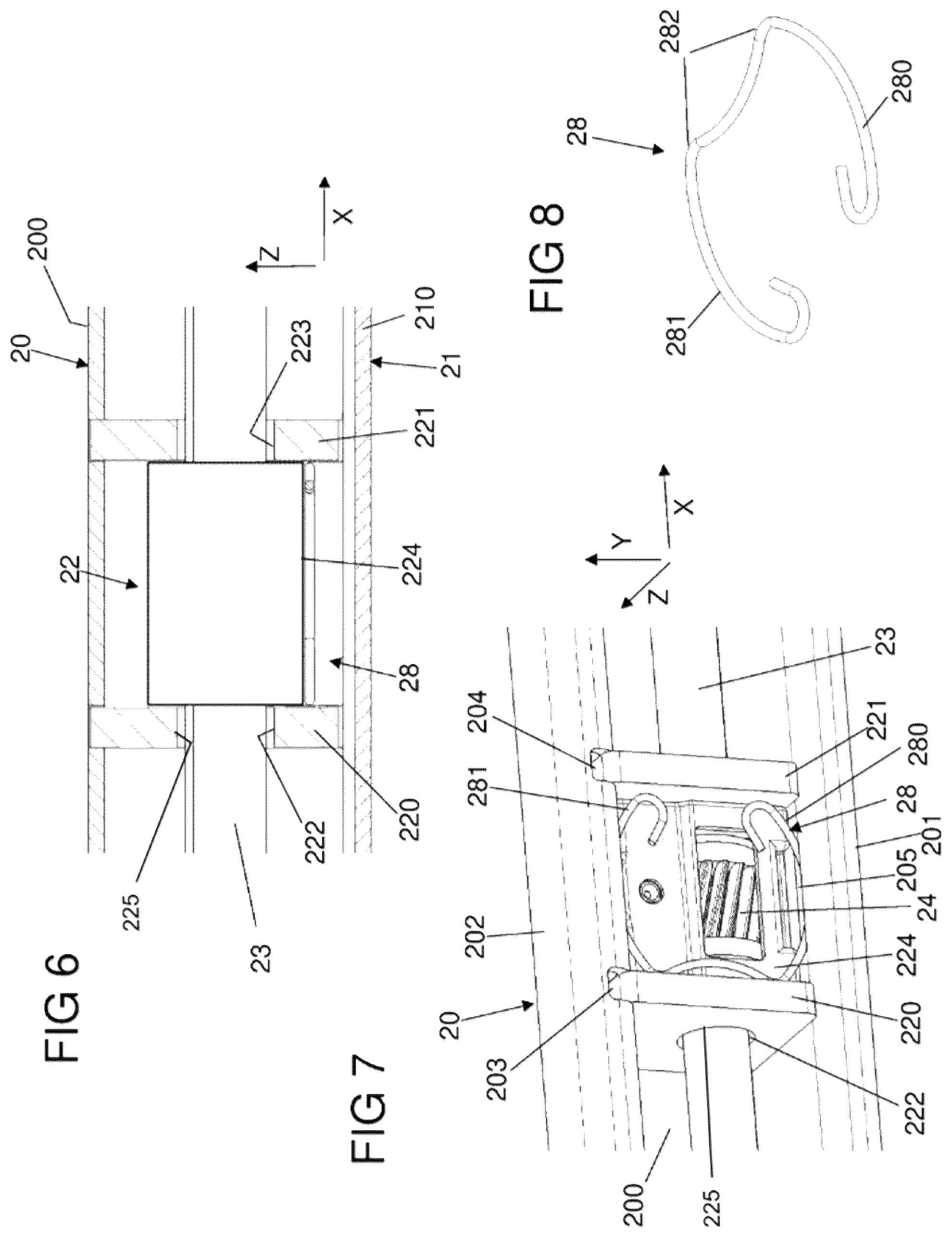 Patent US12472850 Figure 4 – Adjustment device for a vehicle subassembly having an adjustment mechanism and a supporting element