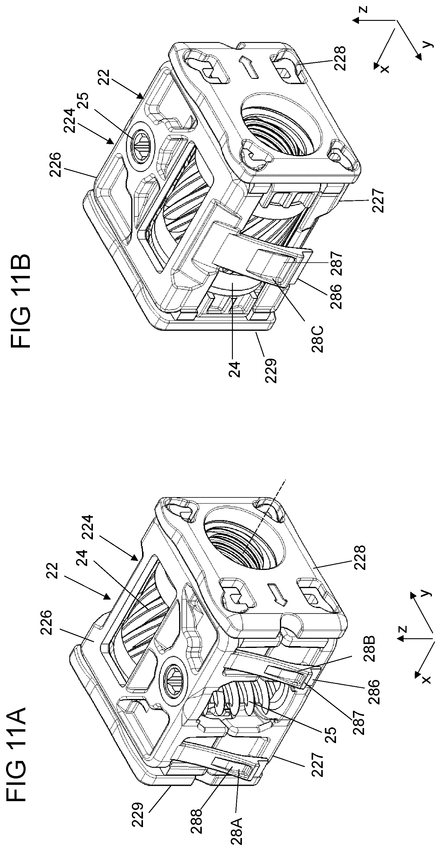 Patent US12472850 Figure 7 – Adjustment device for a vehicle subassembly having an adjustment mechanism and a supporting element