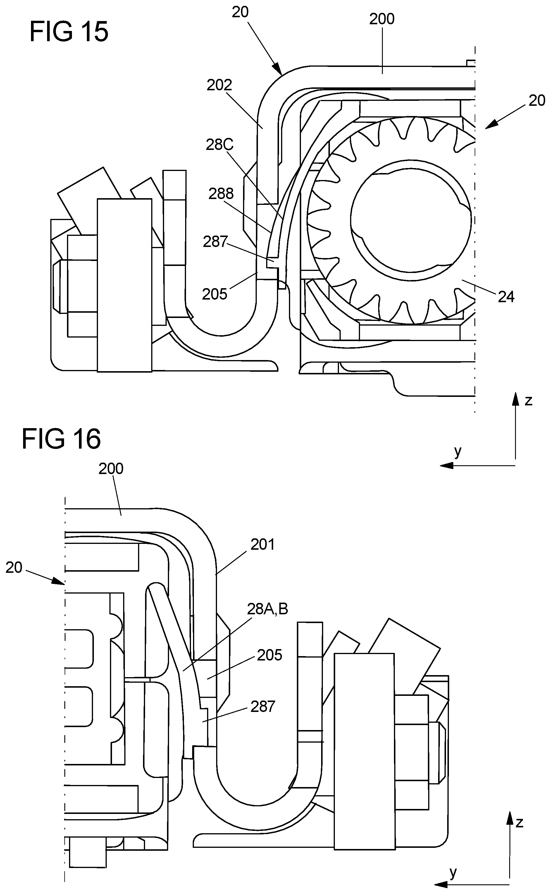 Patent US12472850 Figure 12 – Adjustment device for a vehicle subassembly having an adjustment mechanism and a supporting element