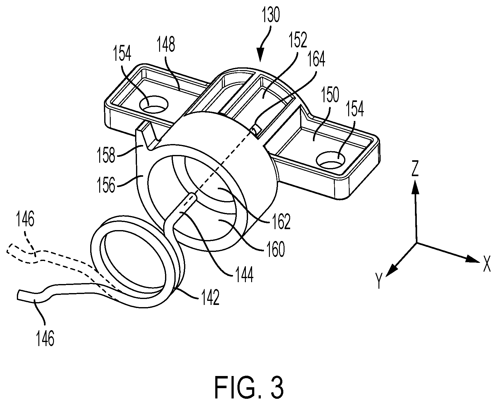 Patent US12472851 Figure 3 – Vehicle seat longitudinal adjustment assembly