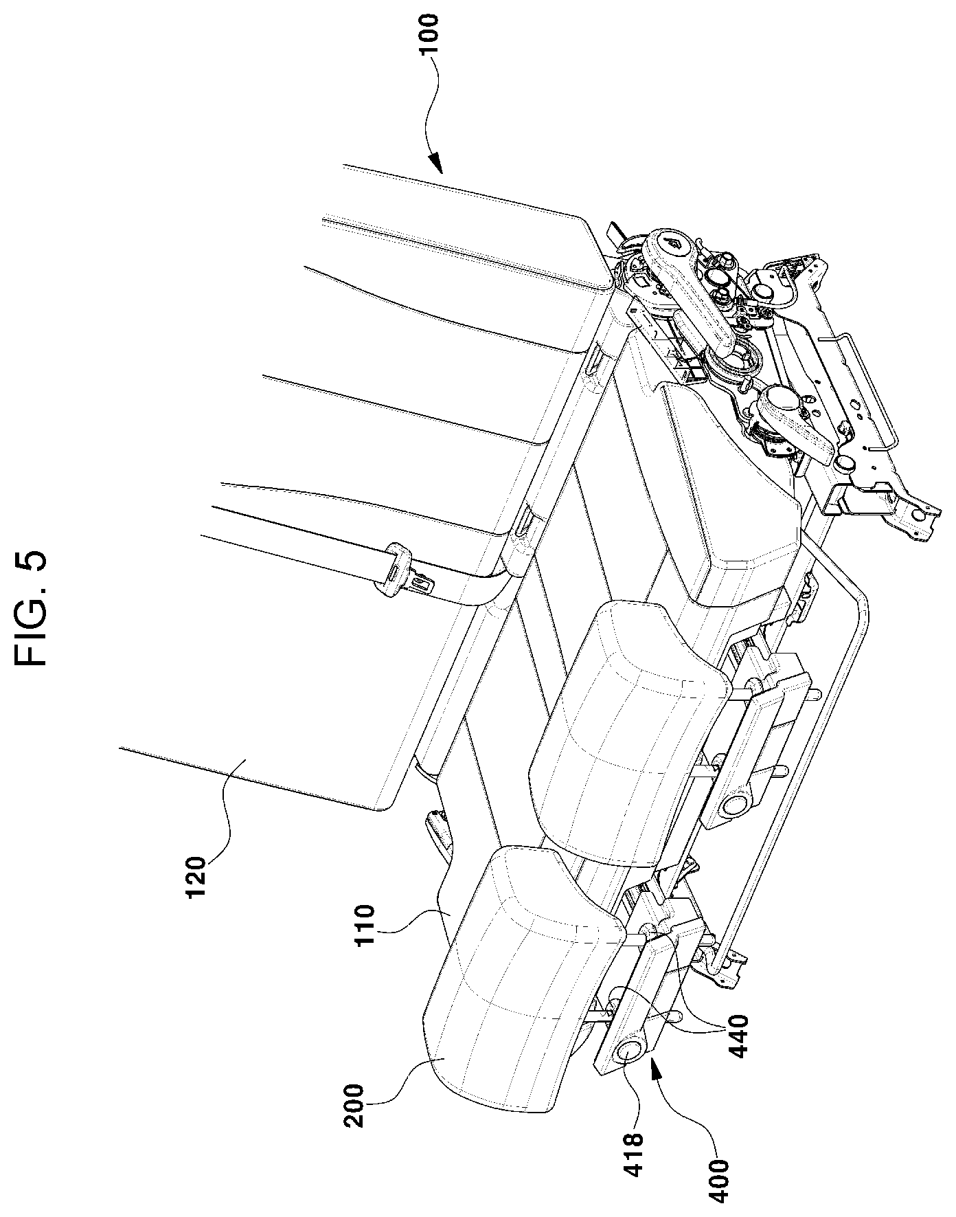 Patent US12472855 Figure 7 – Foldable seat apparatus for multi-purpose vehicle