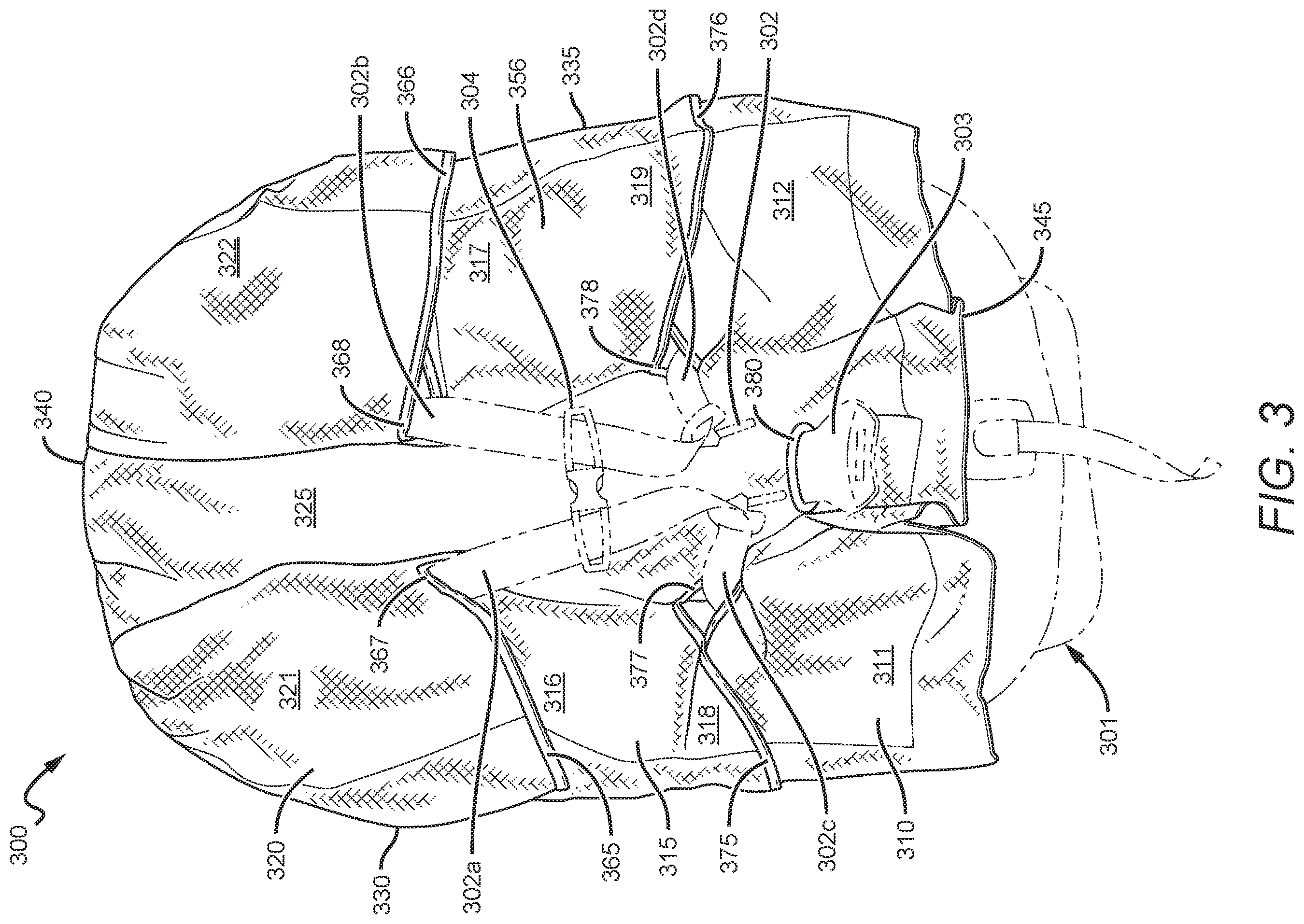 Patent US12472856 Figure 3 – Car seat liner
