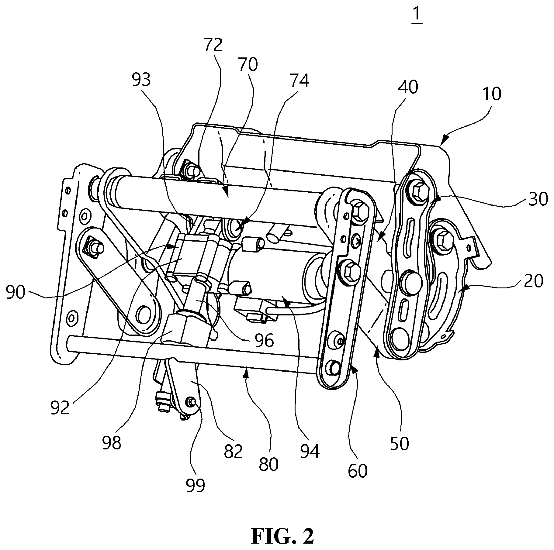 Patent US12472857 Figure 2 – Leg rest apparatus for vehicle seat