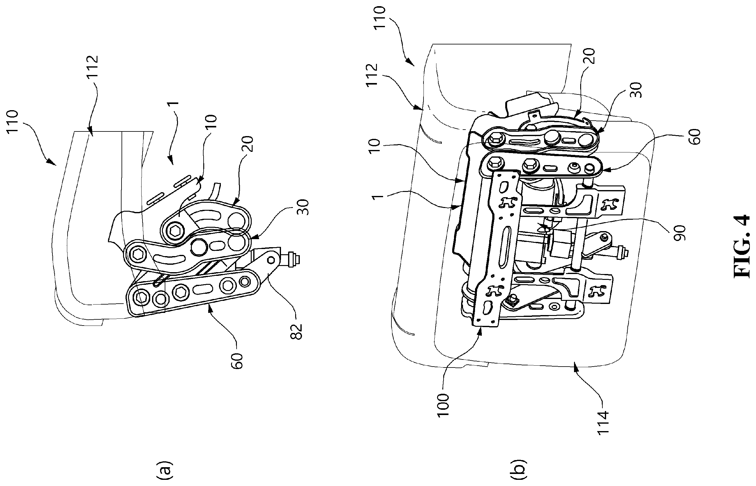 Patent US12472857 Figure 4 – Leg rest apparatus for vehicle seat