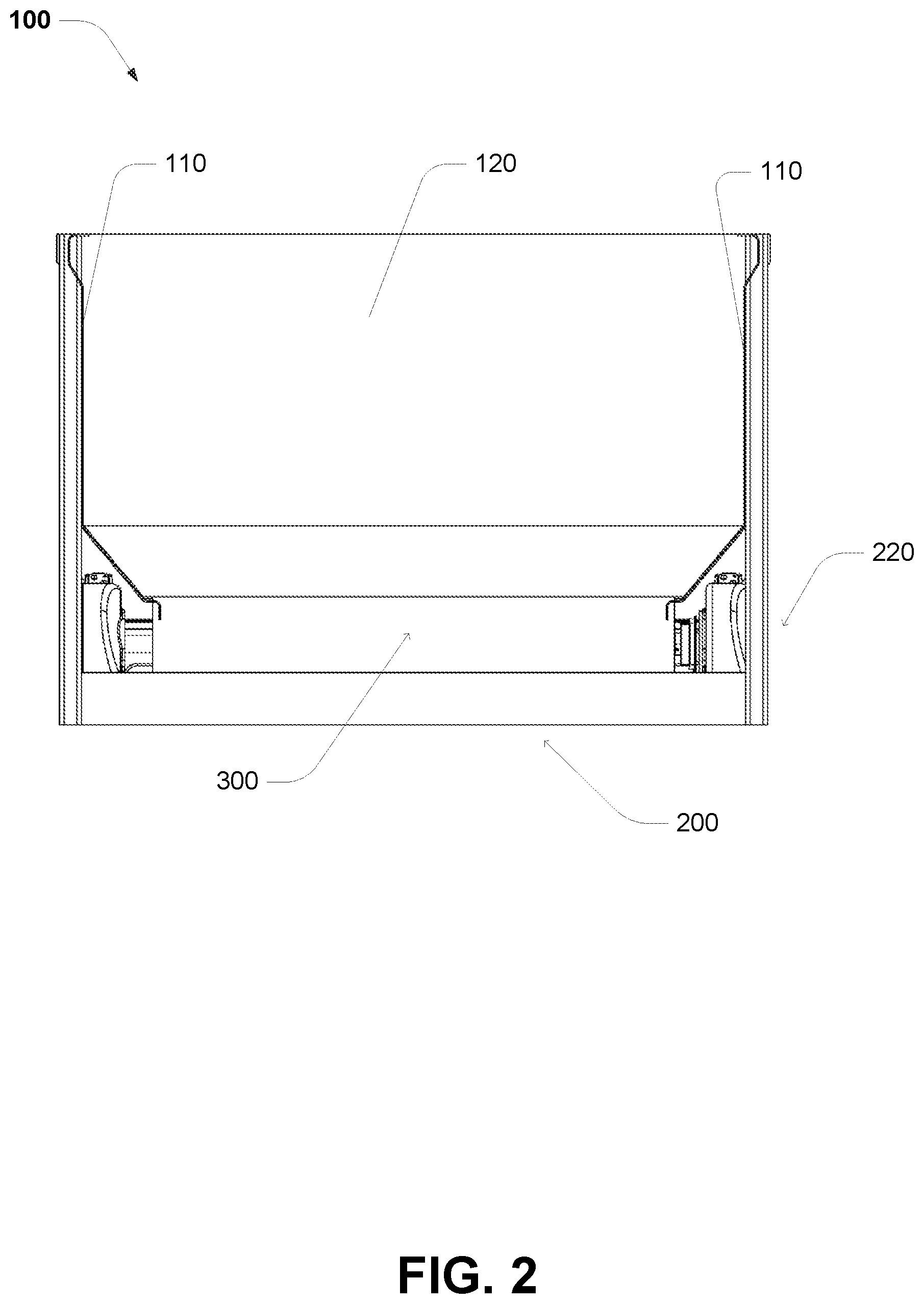 Patent US12472859 Figure 2 – Conveyor system