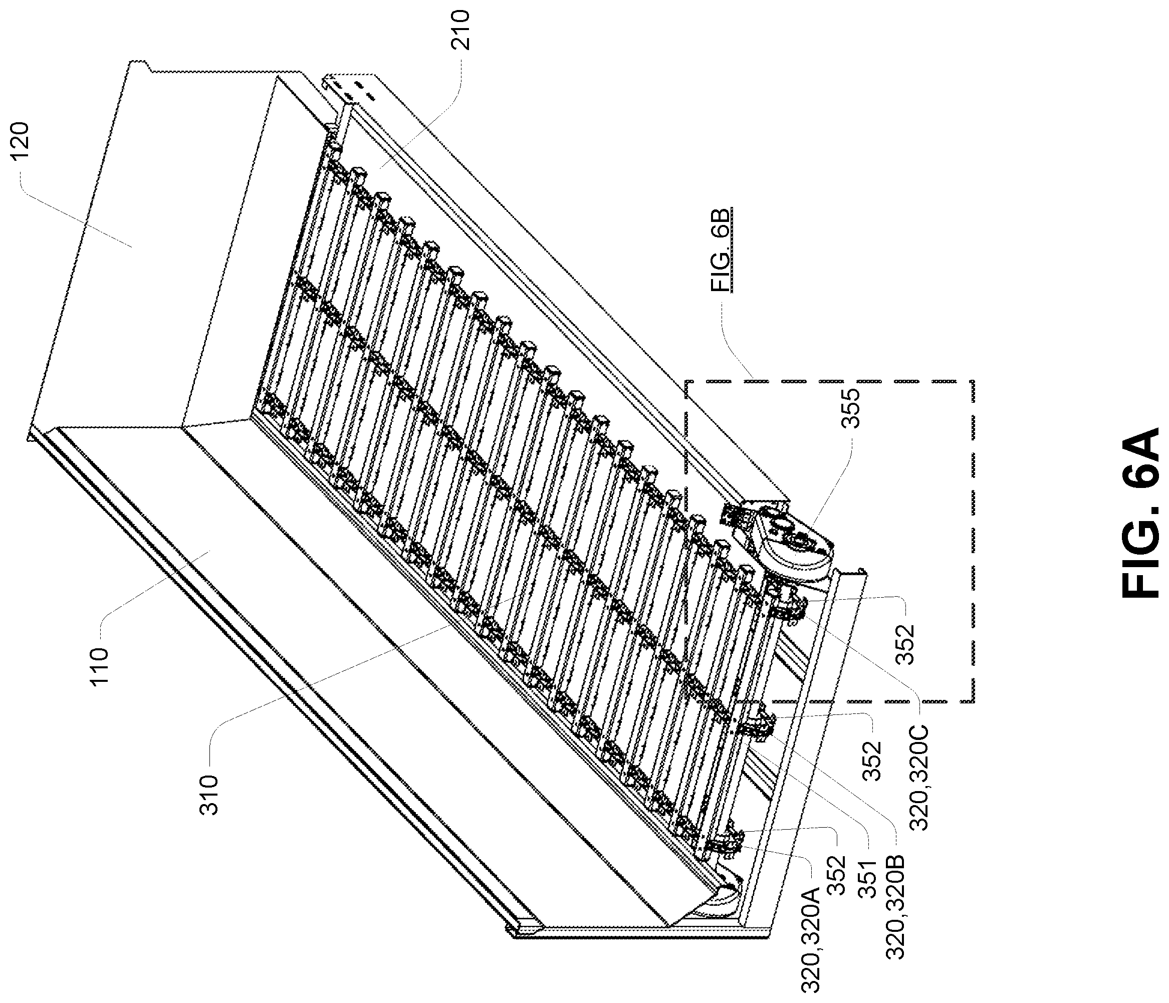 Patent US12472859 Figure 6 – Conveyor system