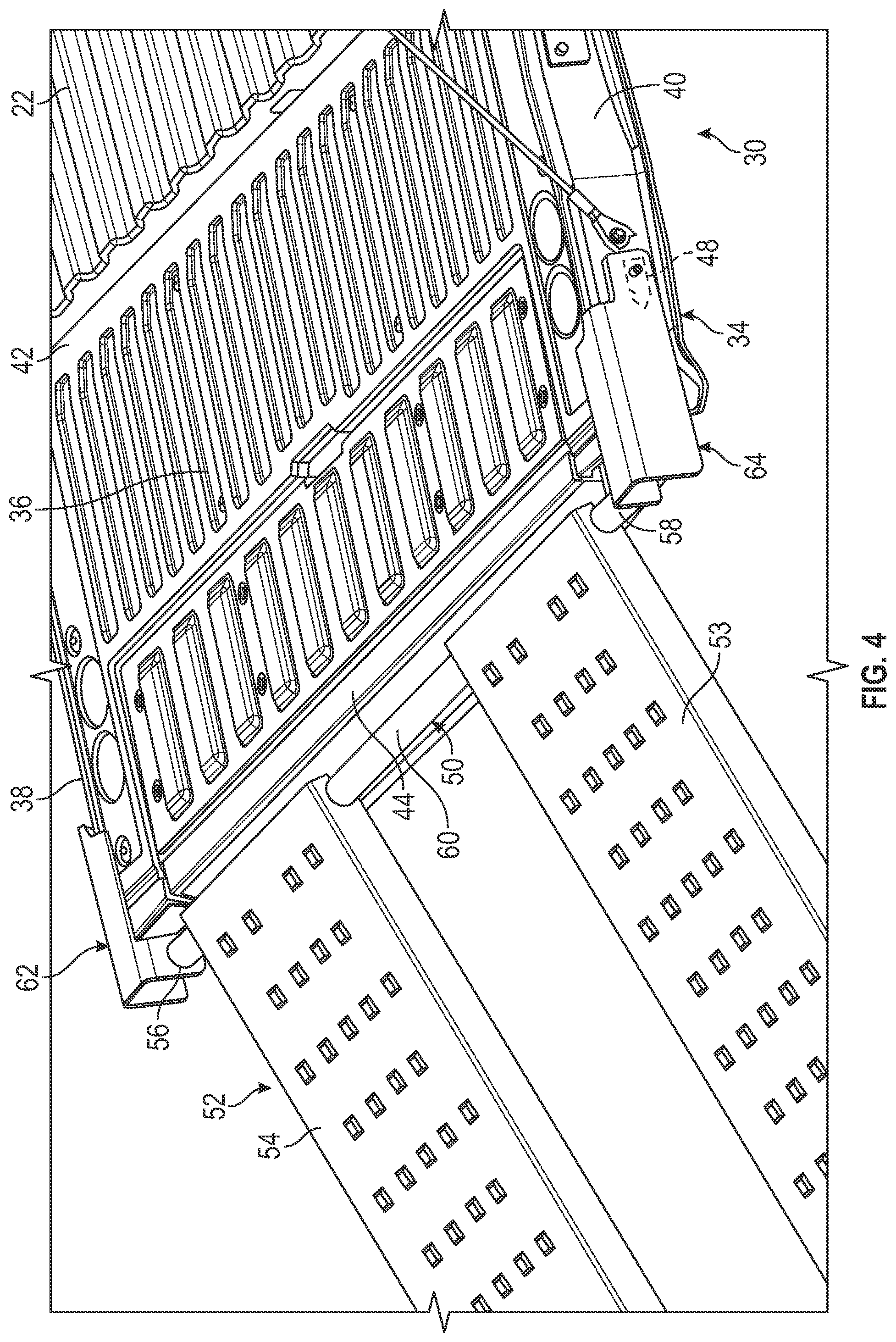 Patent US12472861 Figure 4 – Ramp support for pickup truck tailgate