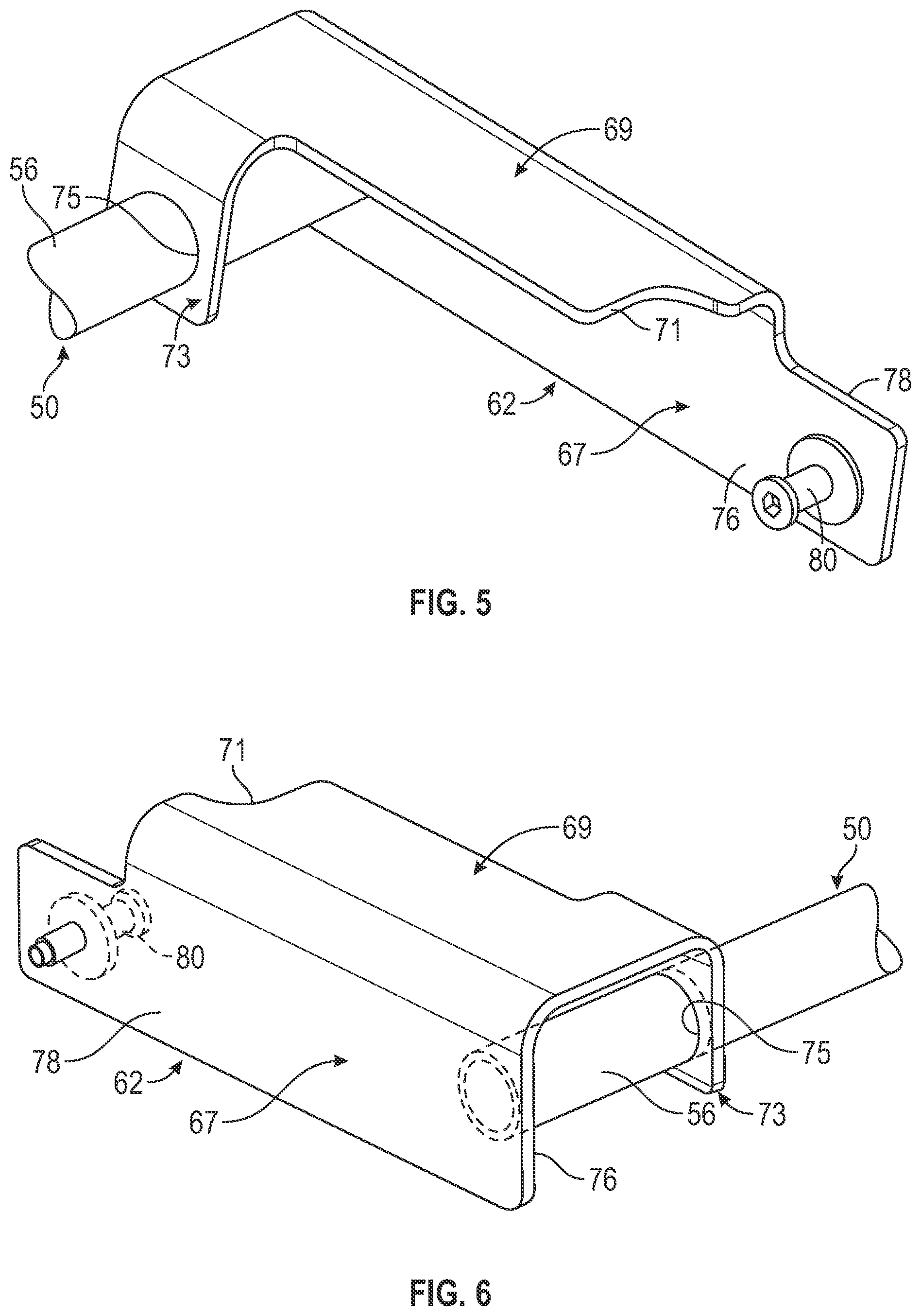Patent US12472861 Figure 5 – Ramp support for pickup truck tailgate