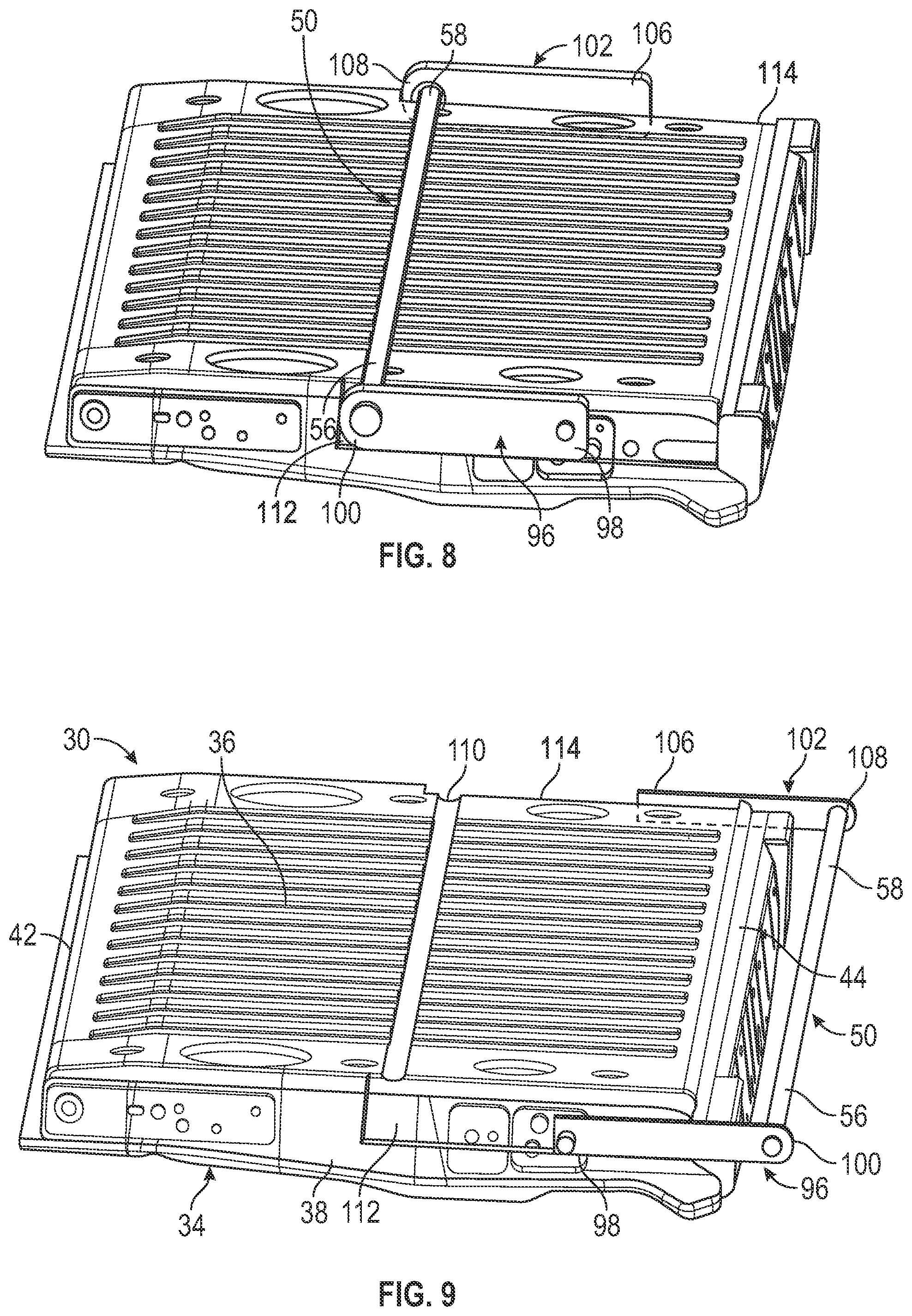 Patent US12472861 Figure 7 – Ramp support for pickup truck tailgate