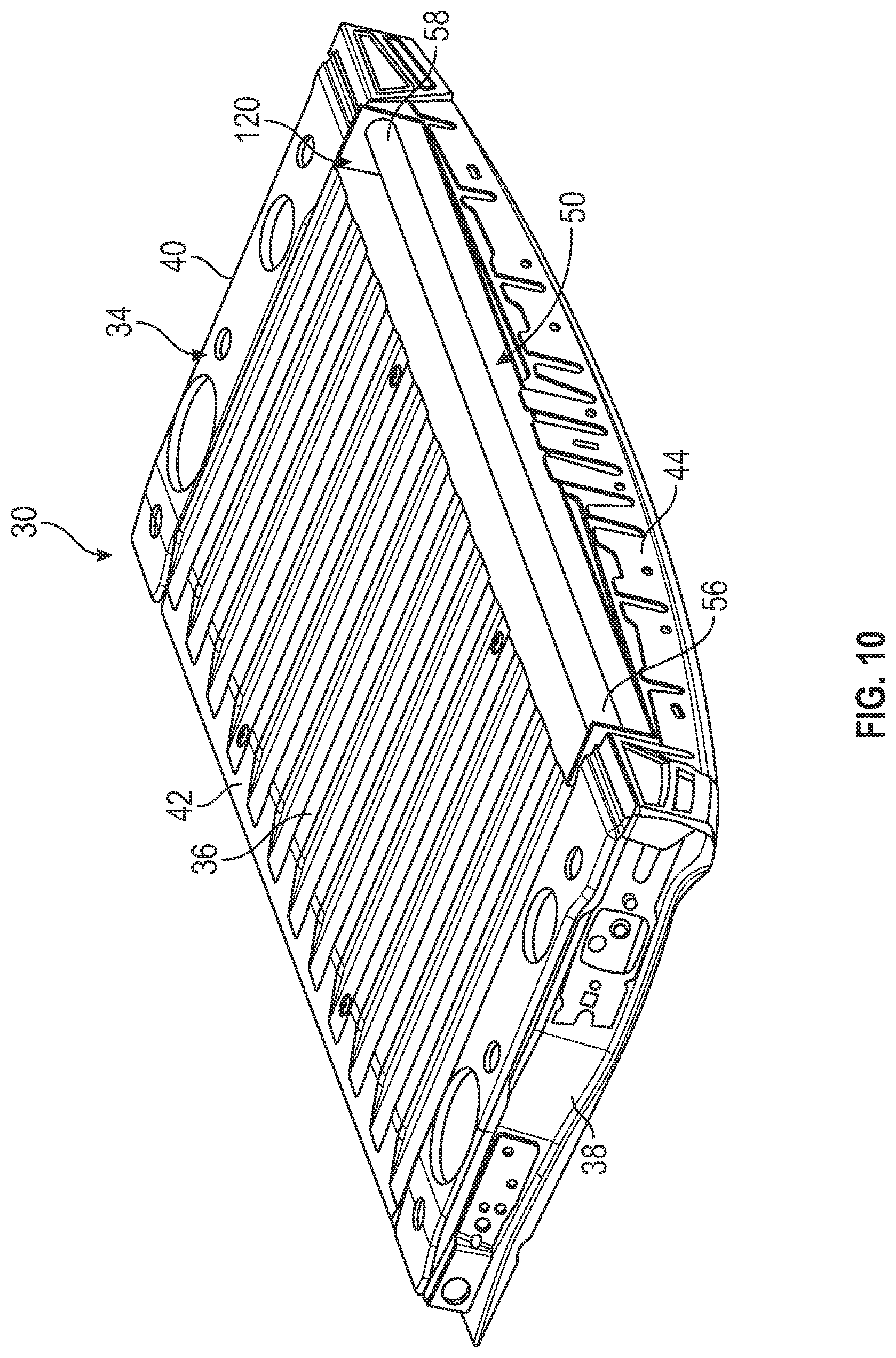 Patent US12472861 Figure 8 – Ramp support for pickup truck tailgate