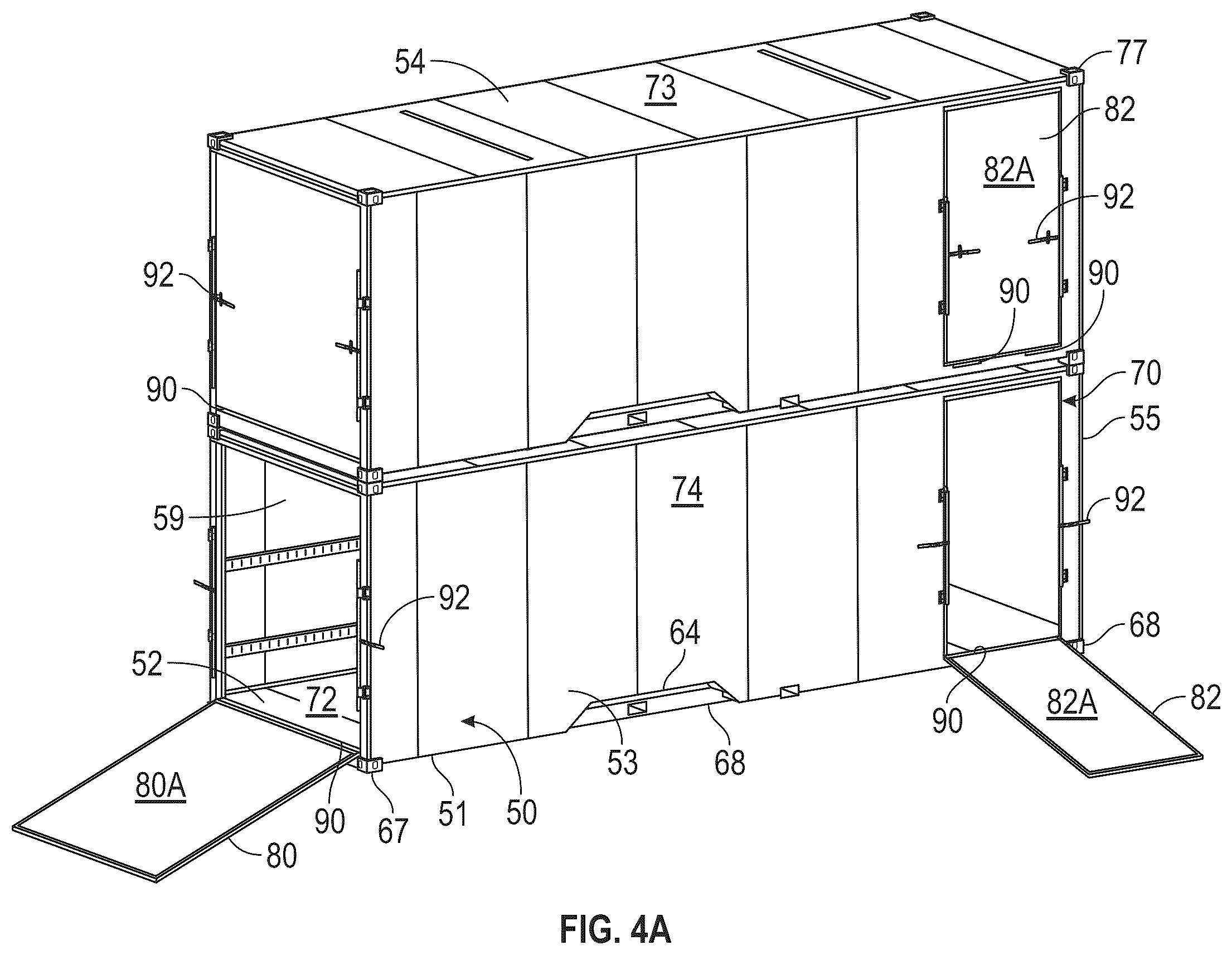 Patent US12472863 Figure 8 – Lightweight chassis and container for transportation of goods