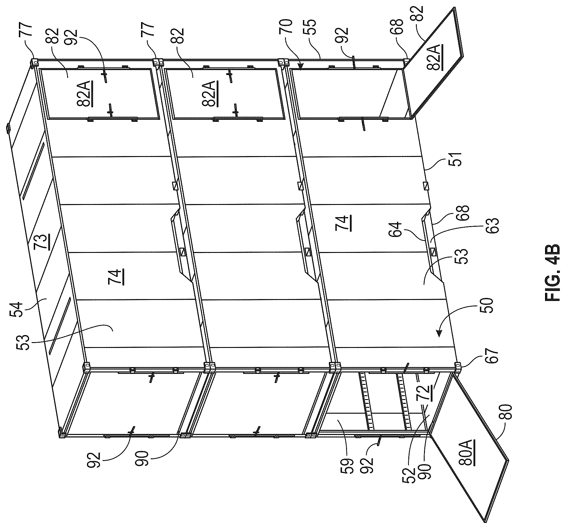 Patent US12472863 Figure 9 – Lightweight chassis and container for transportation of goods