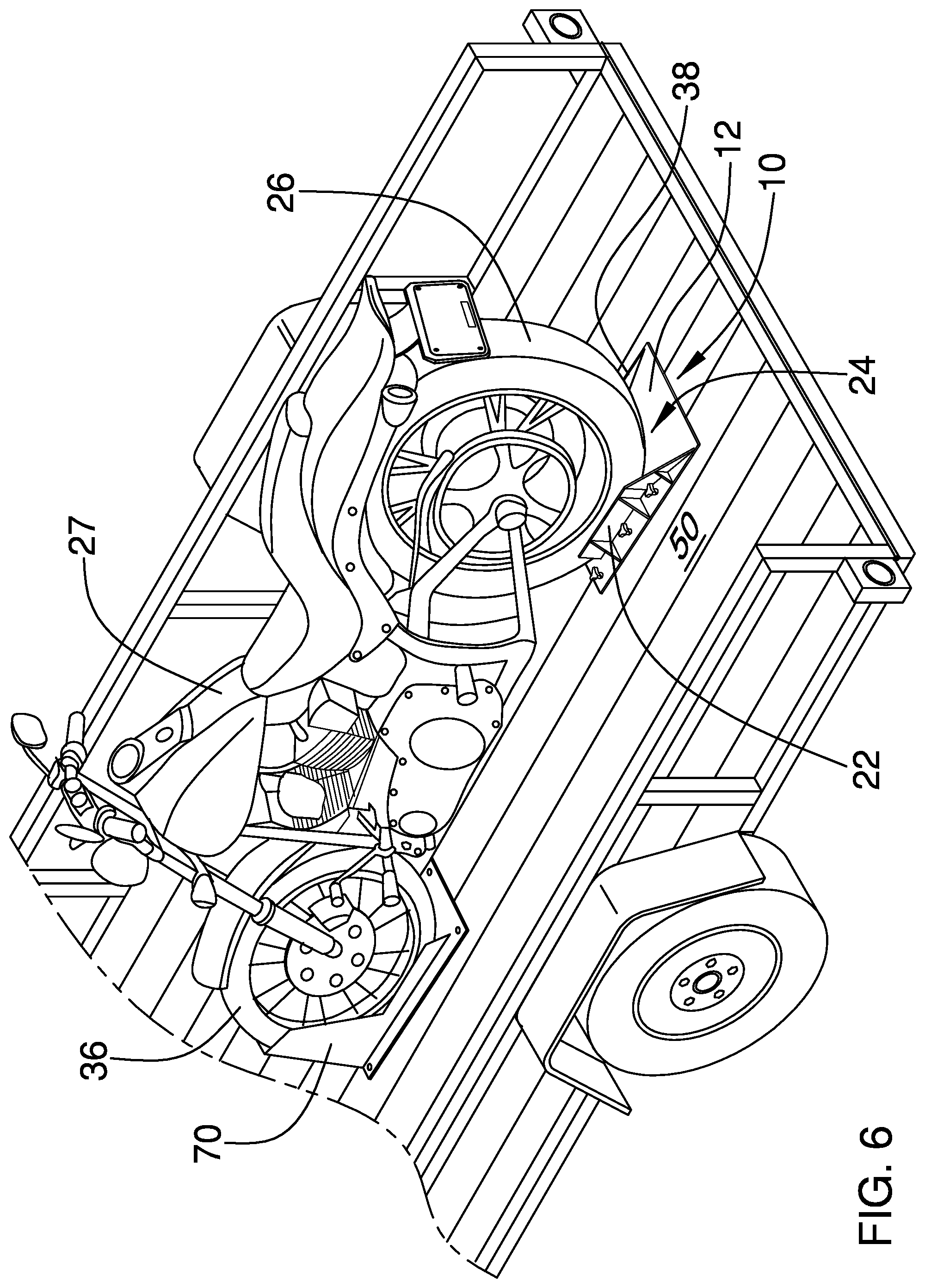 Patent US12472864 Figure 6 – Vehicle wheel lateral chock device