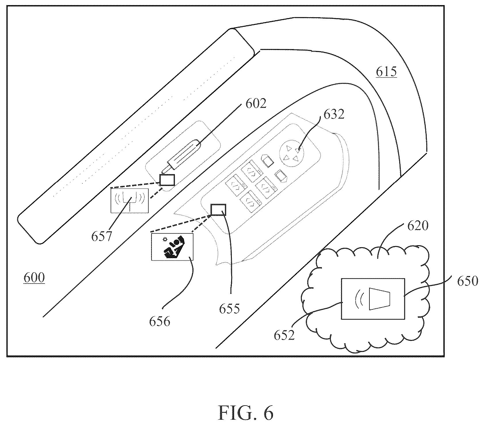 Patent US12472869 Figure 6 – Systems and methods for driver warnings upon child identification and bypass options based on gesture and posture detection