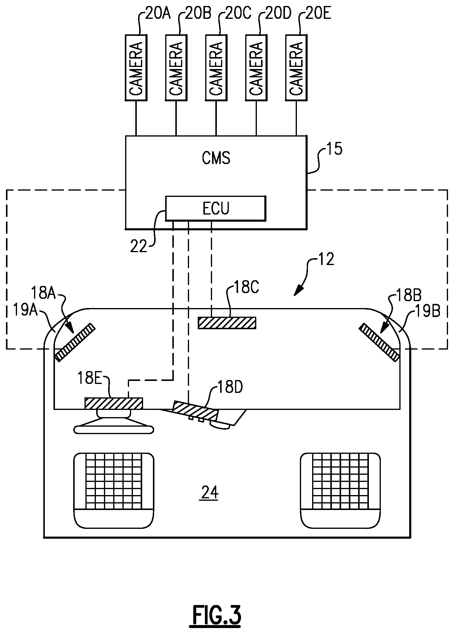 Patent US12472875 Figure 3 – Method and apparatus for CMS having touchscreen-based zoom features