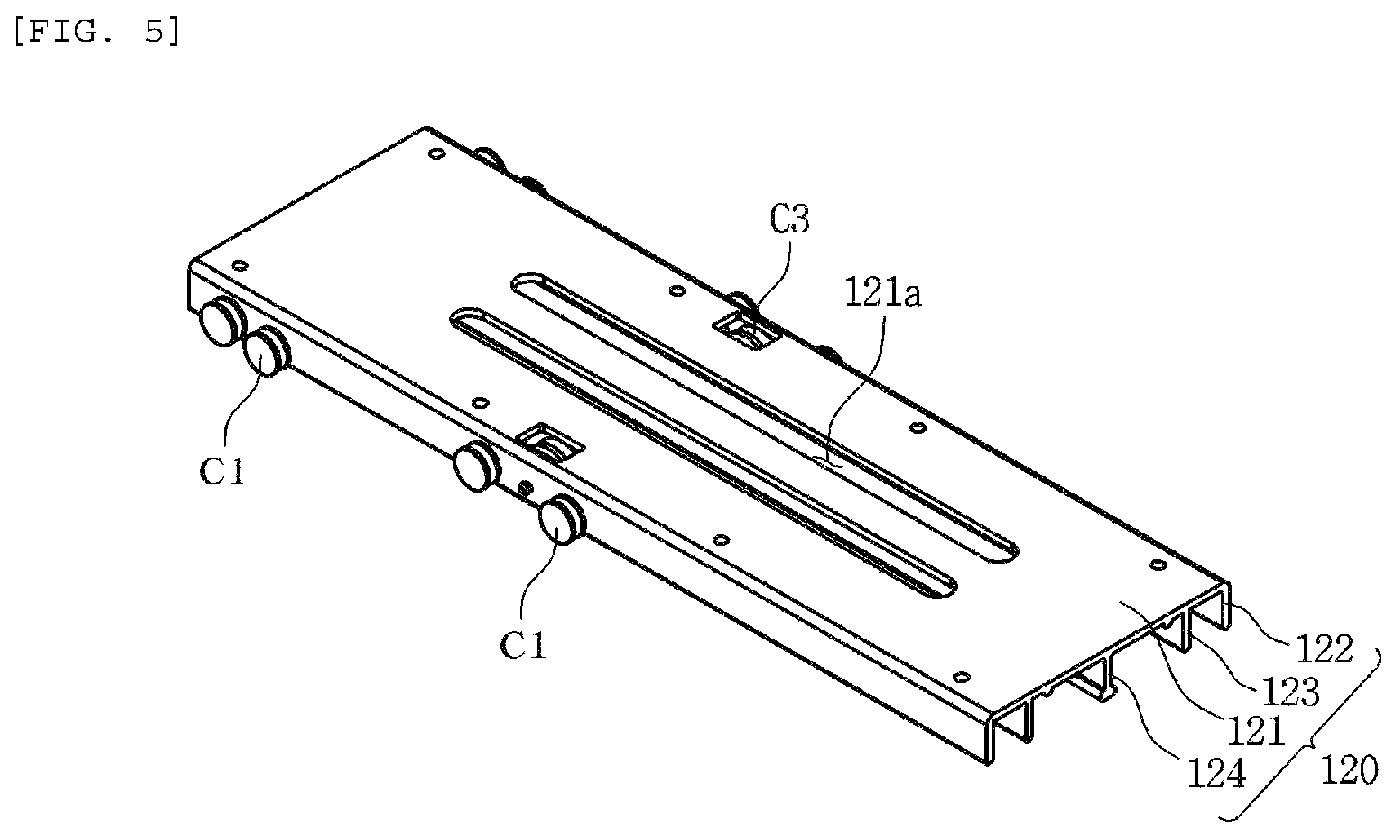 Patent US12472876 Figure 5 – Sliding transport apparatus of storage portion for vehicle