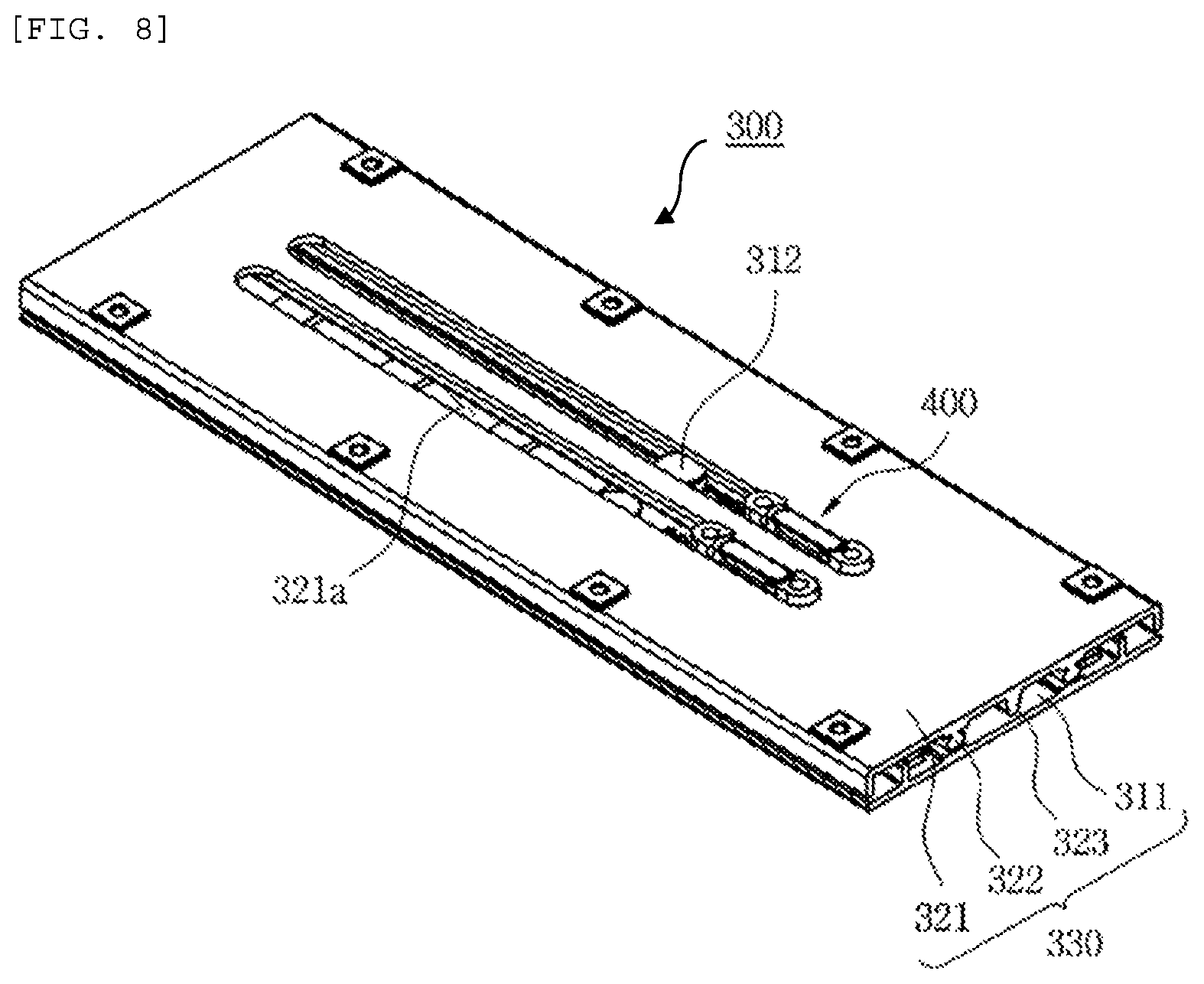 Patent US12472876 Figure 8 – Sliding transport apparatus of storage portion for vehicle