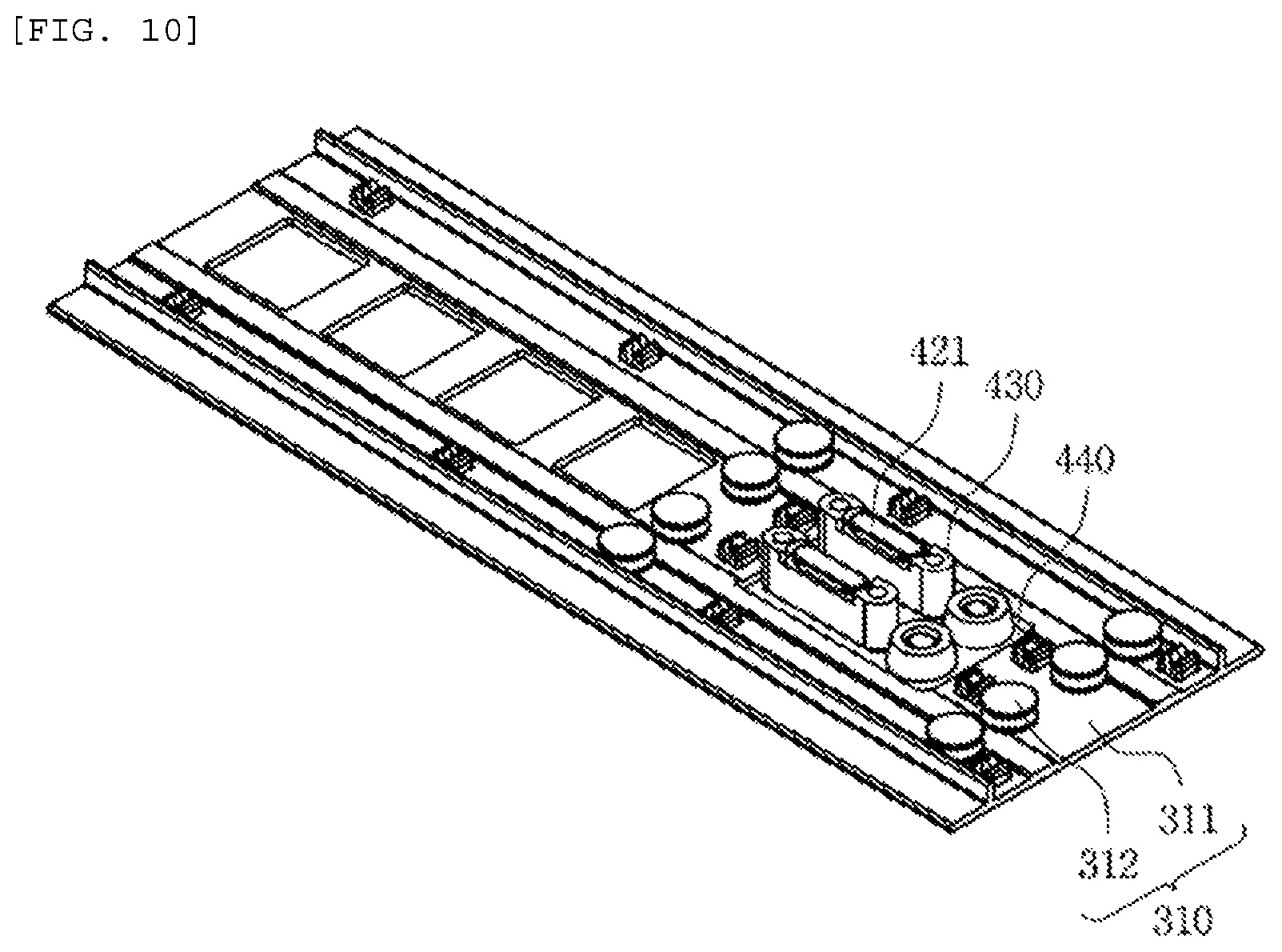 Patent US12472876 Figure 10 – Sliding transport apparatus of storage portion for vehicle