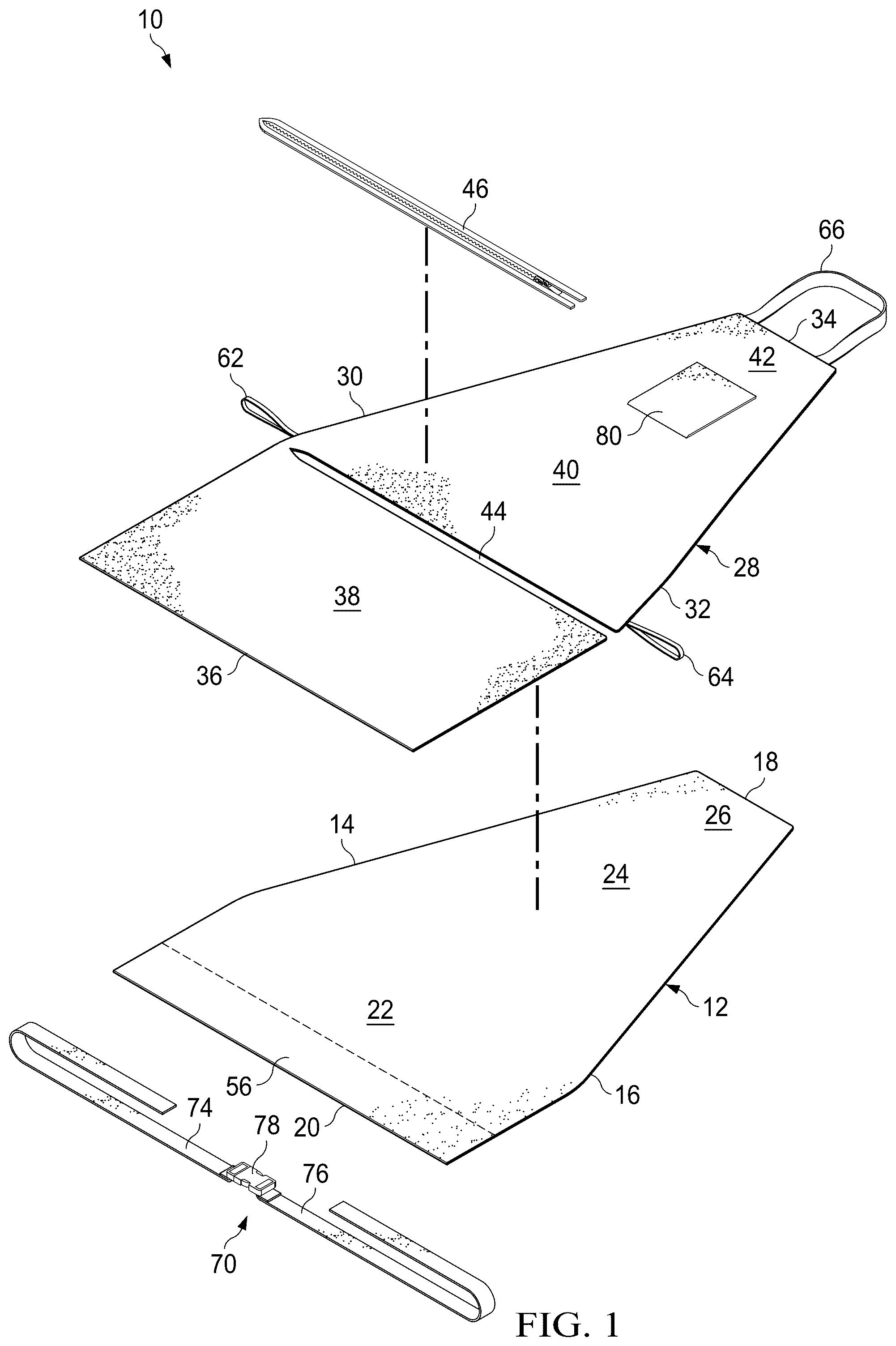 Patent US12472877 Figure 1 – Vehicle seat storage system