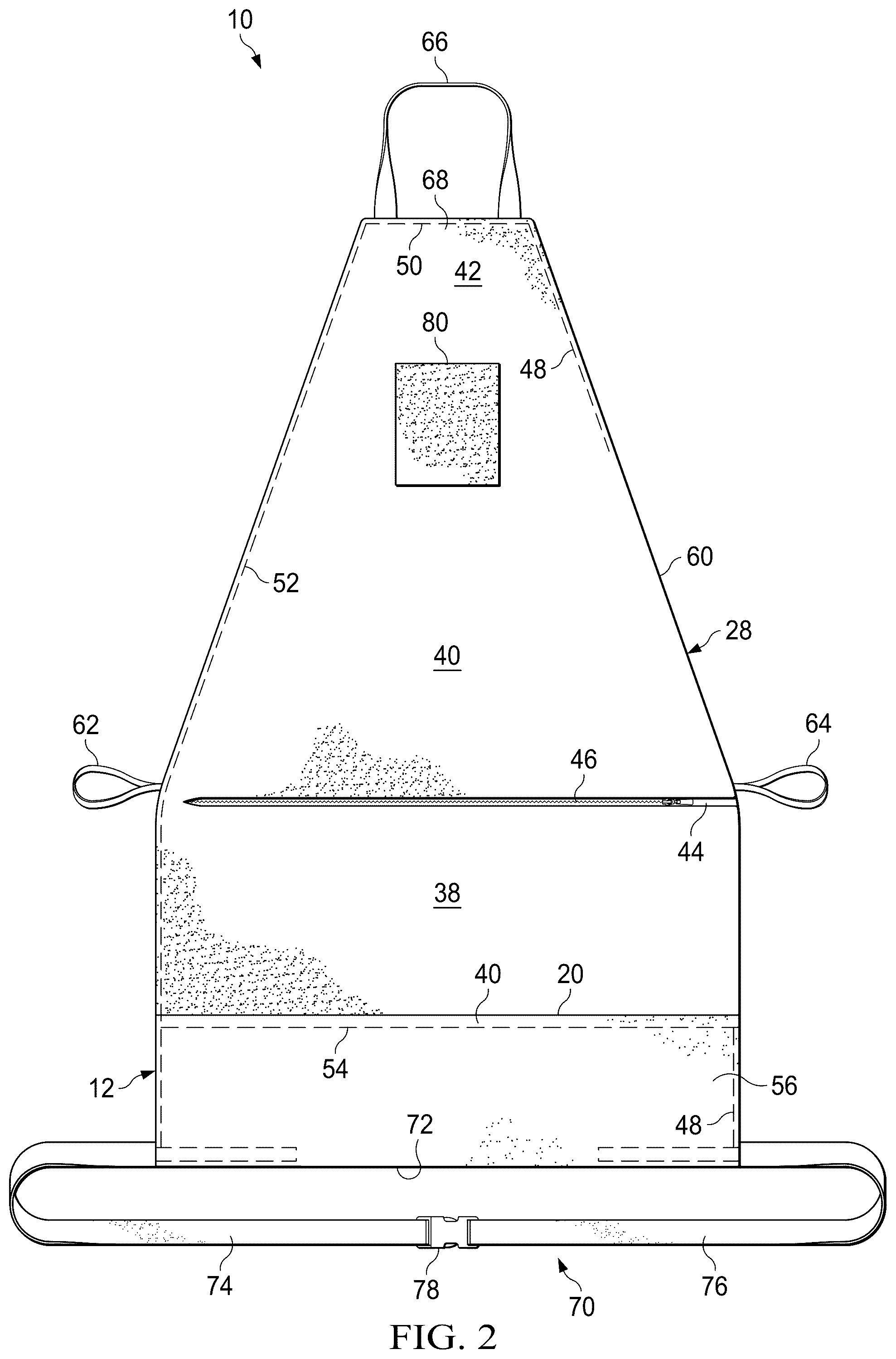 Patent US12472877 Figure 2 – Vehicle seat storage system