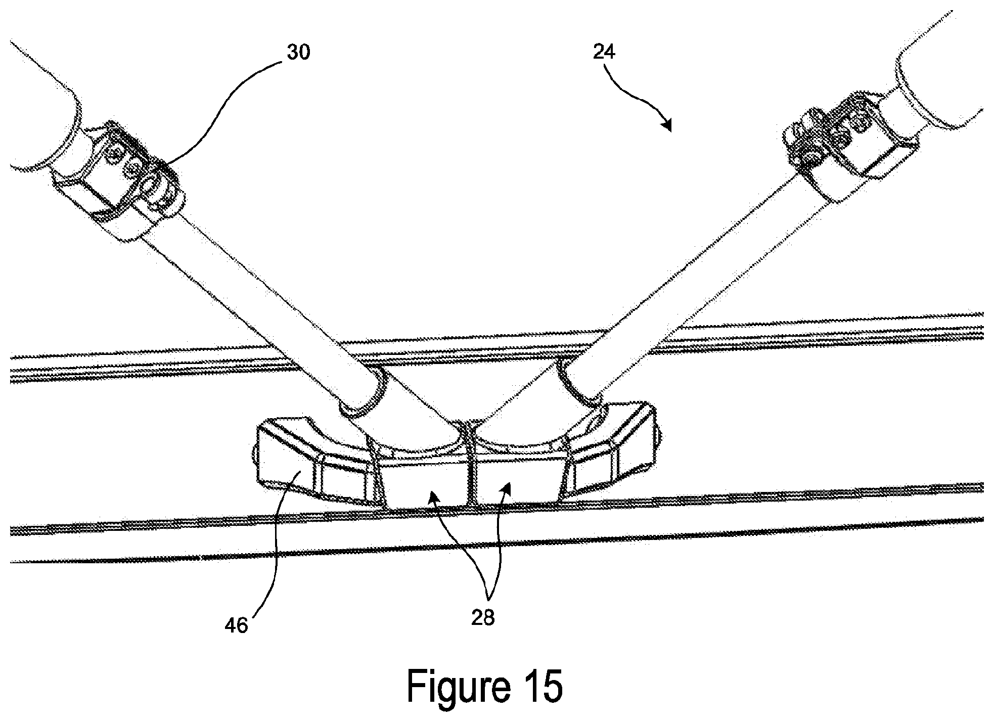 Patent US12472879 Figure 8 – Bicycle rack for a vehicle