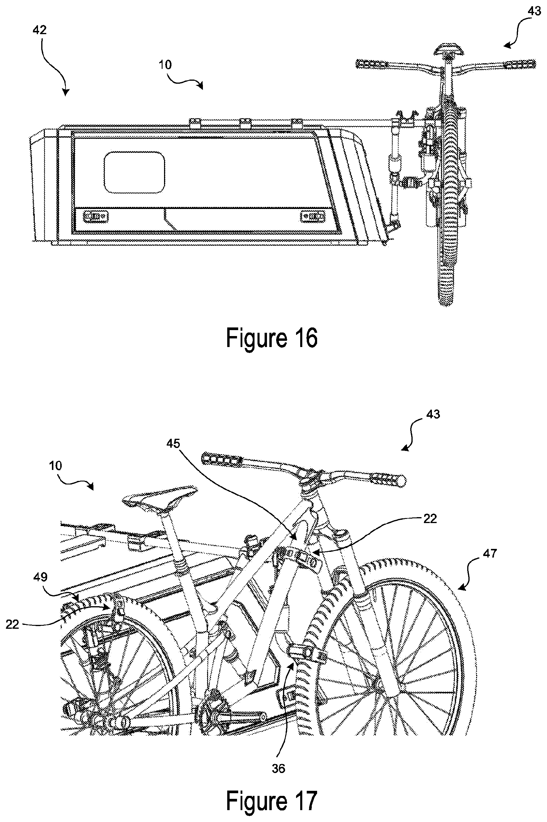 Patent US12472879 Figure 9 – Bicycle rack for a vehicle