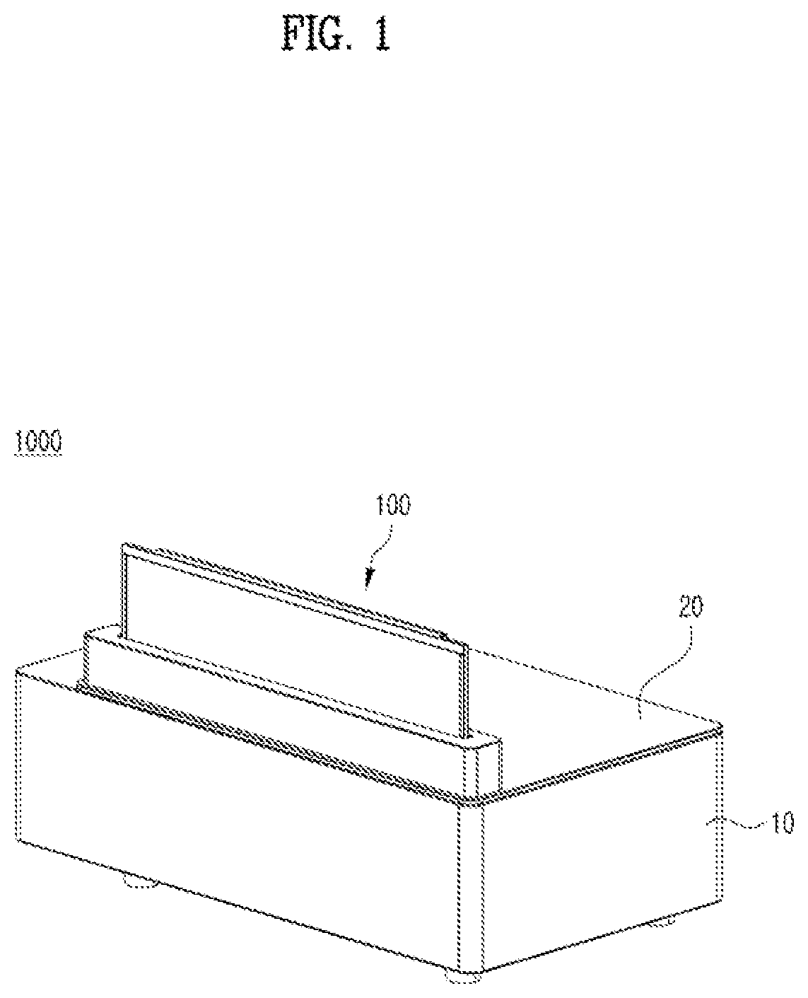 Patent US12472881 Figure 1 – Flexible display device for vehicle