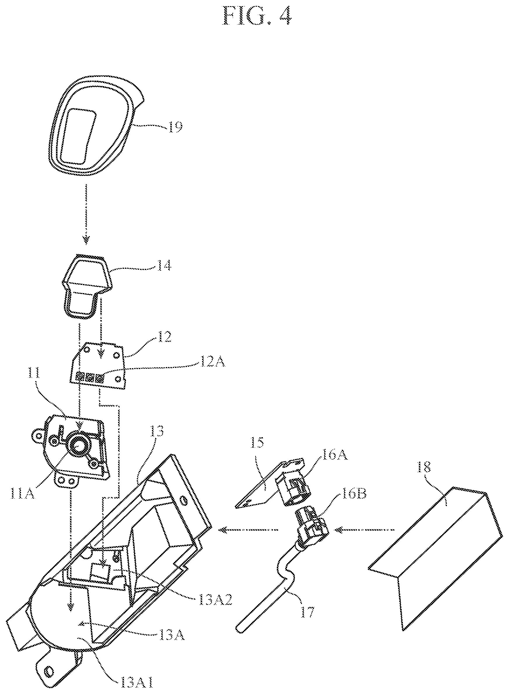 Patent US12472882 Figure 4 – Camera unit and occupant monitoring system