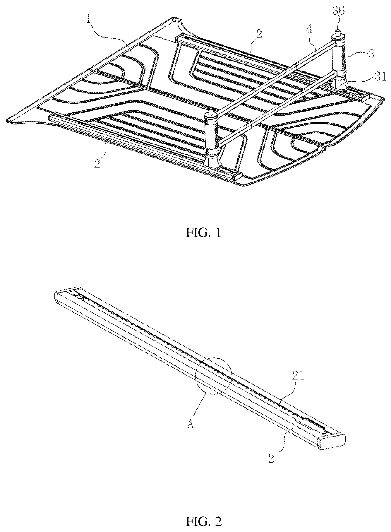 Patent US12472883 Figure 1 – Vehicle trunk mat with limit device for luggage
