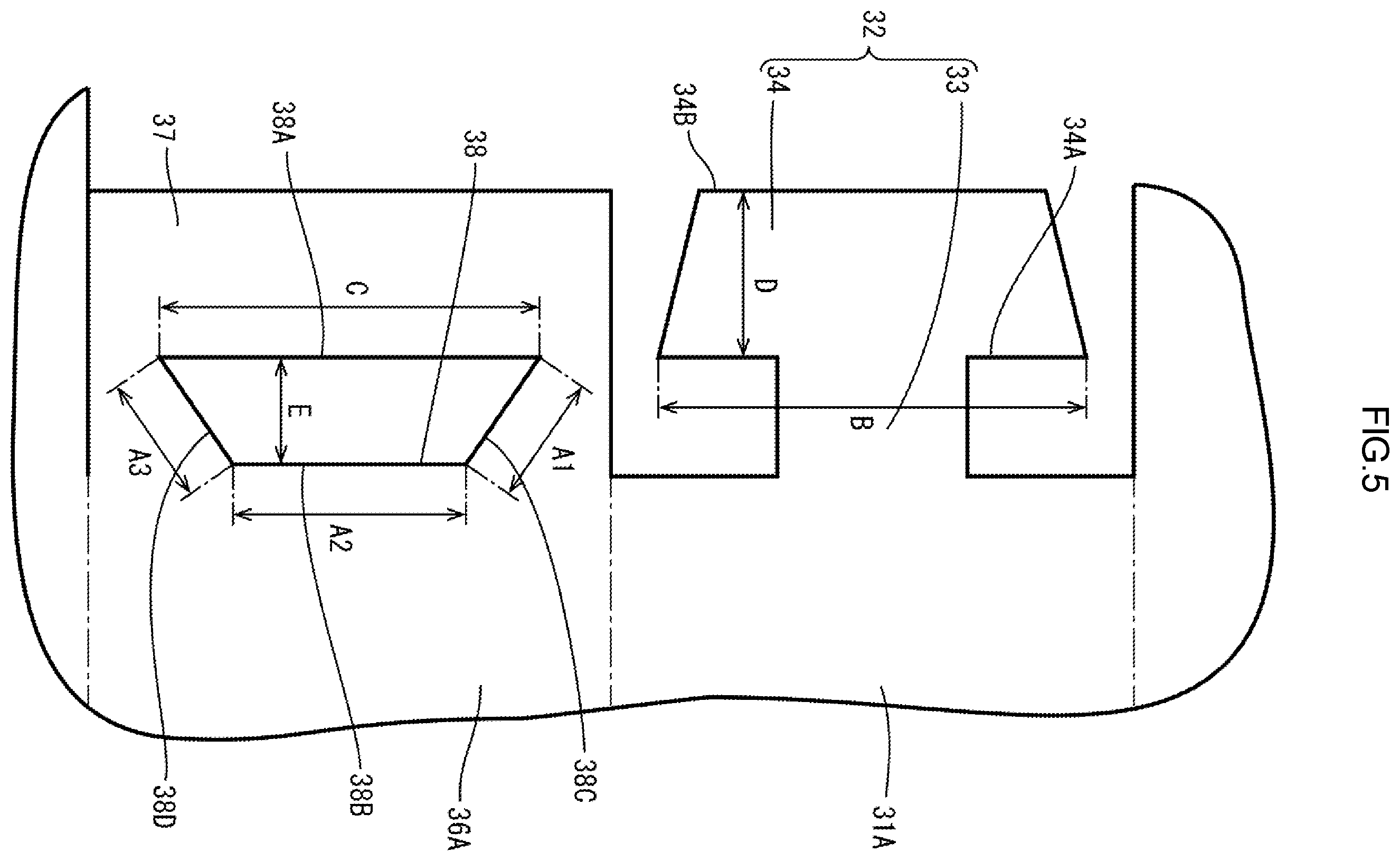 Patent US12472884 Figure 5 – Silencer covering protrusion of panel with fitting portion and stopper portion fitted each other