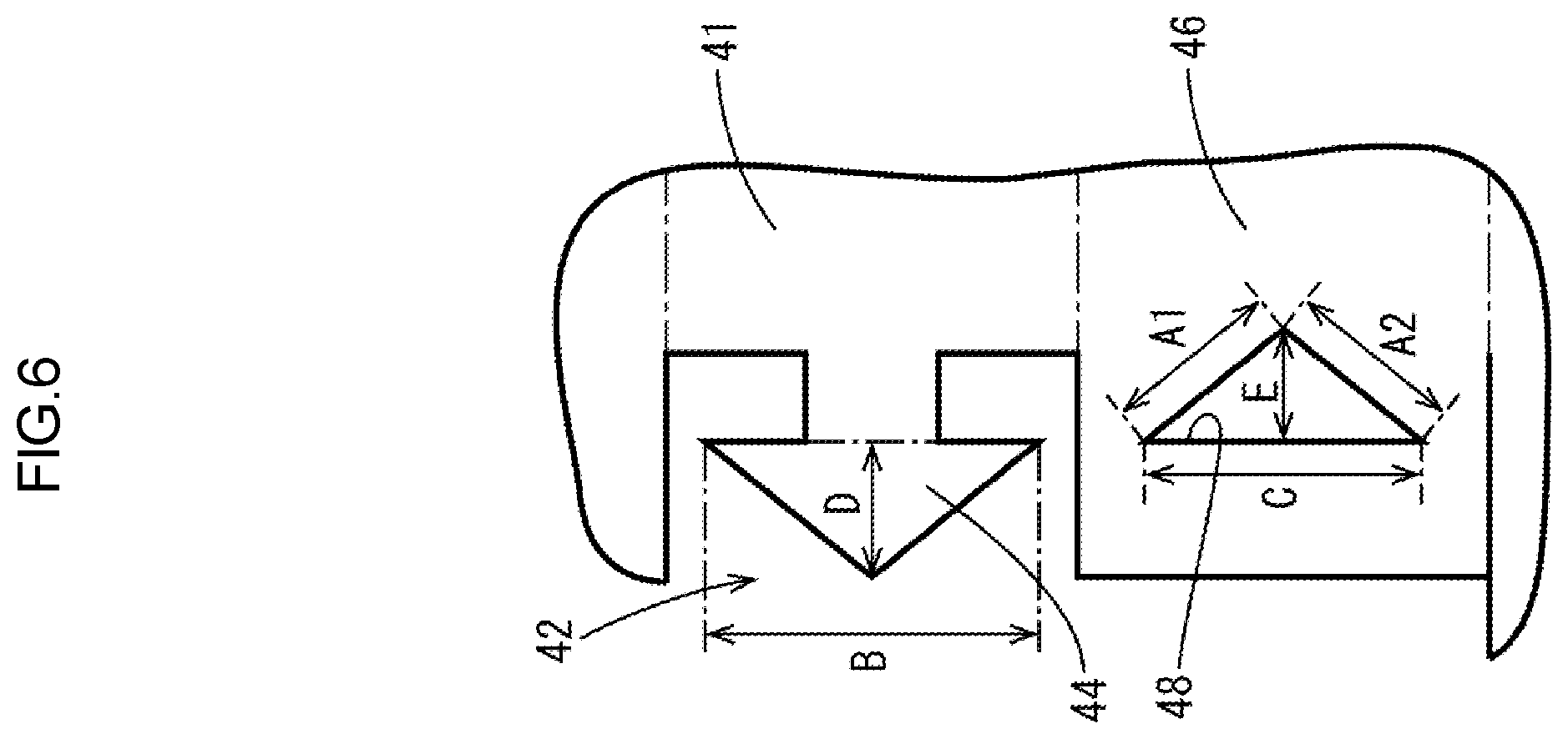 Patent US12472884 Figure 6 – Silencer covering protrusion of panel with fitting portion and stopper portion fitted each other