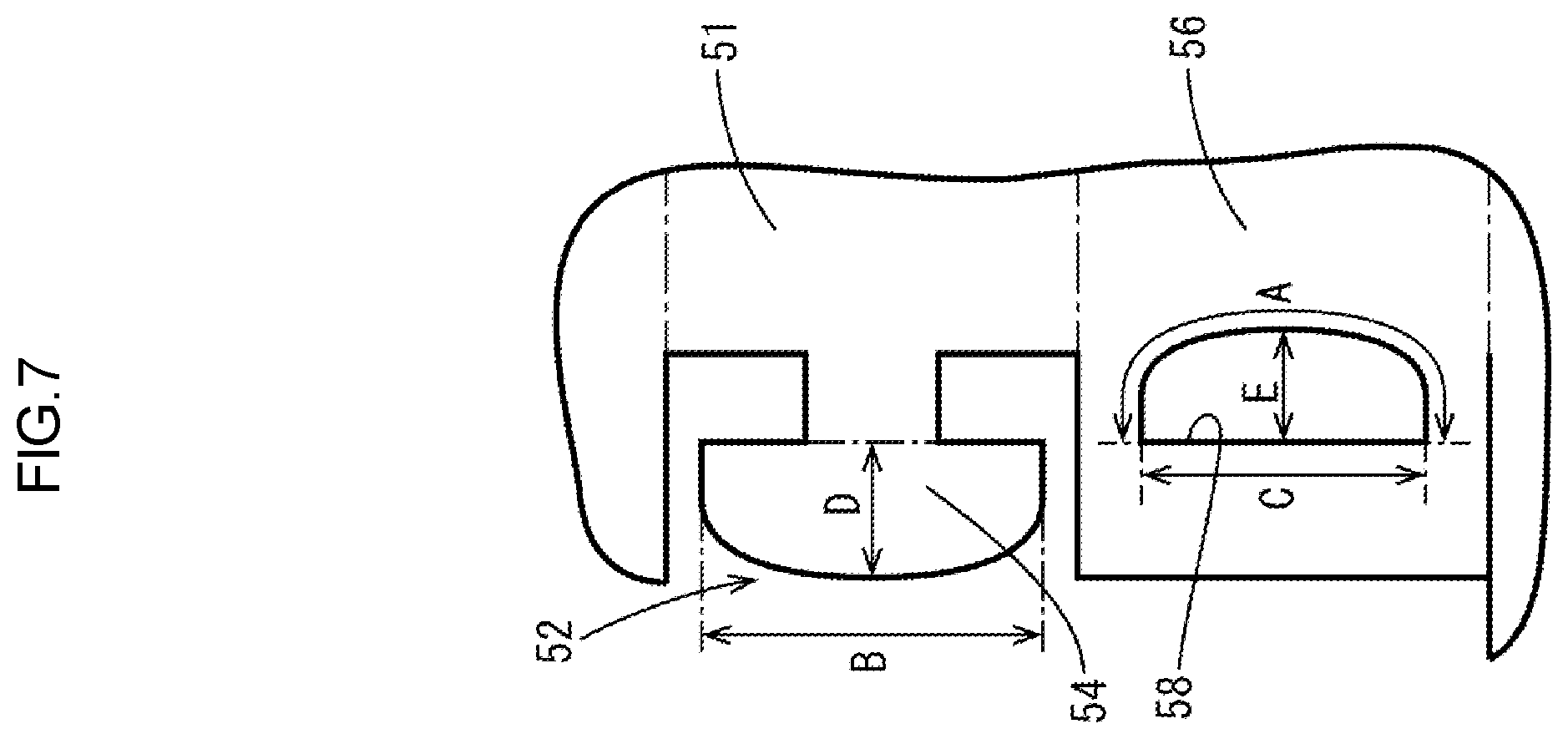 Patent US12472884 Figure 7 – Silencer covering protrusion of panel with fitting portion and stopper portion fitted each other