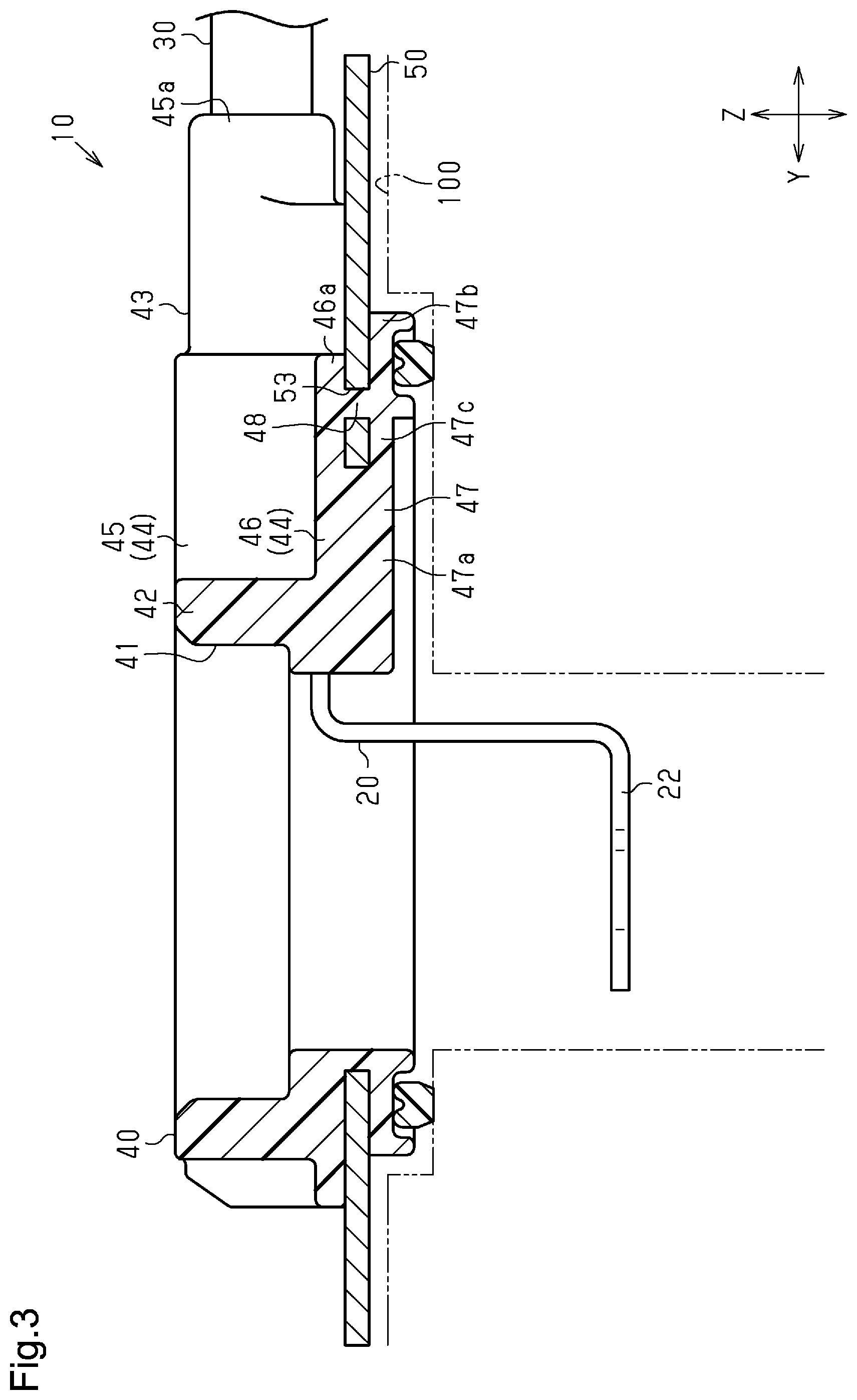 Patent US12472887 Figure 3 – Wire harness