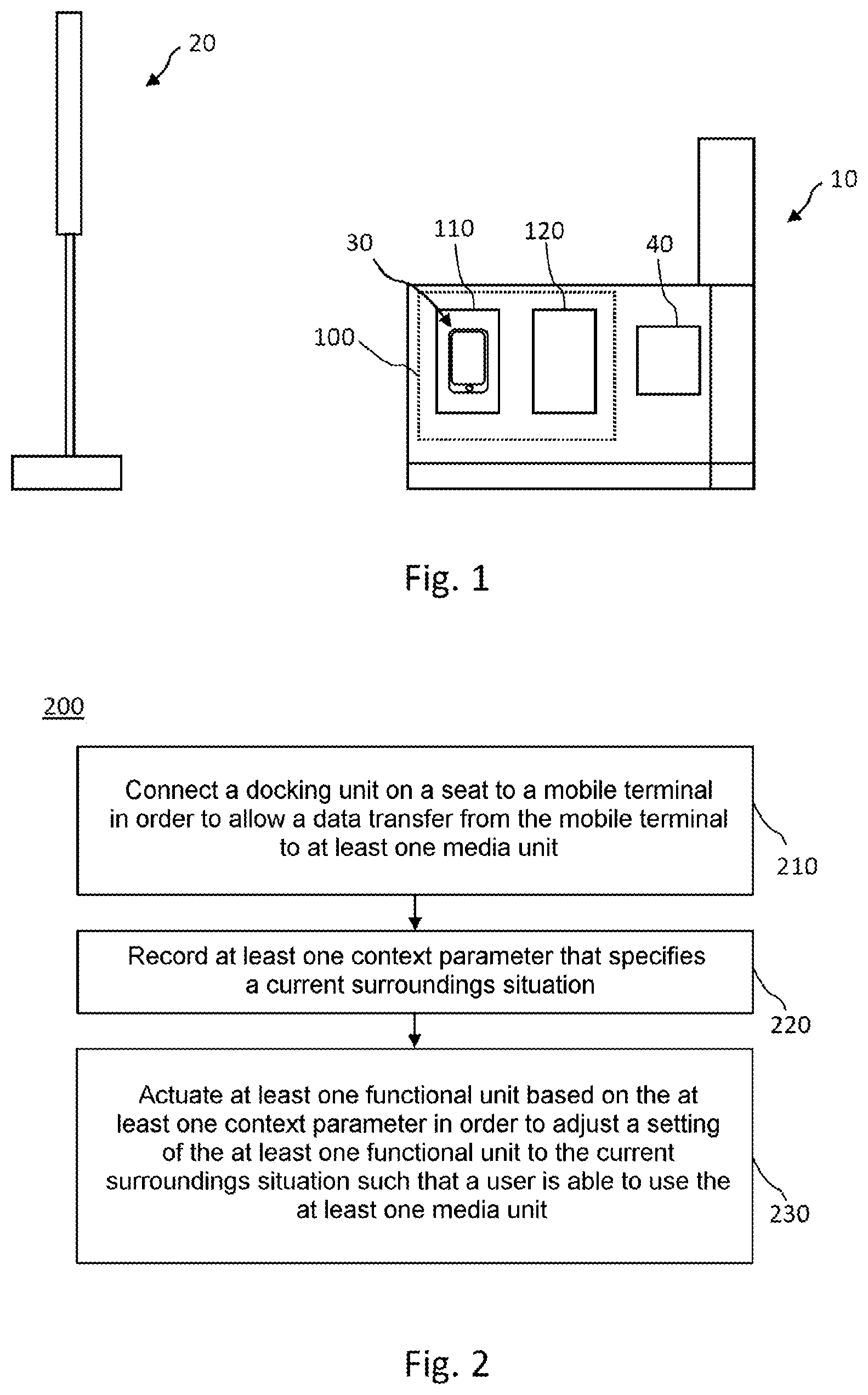 Patent US12472894 Figure 1 – Device for a seat, seat and vehicle having such a device, and method for playing back media content