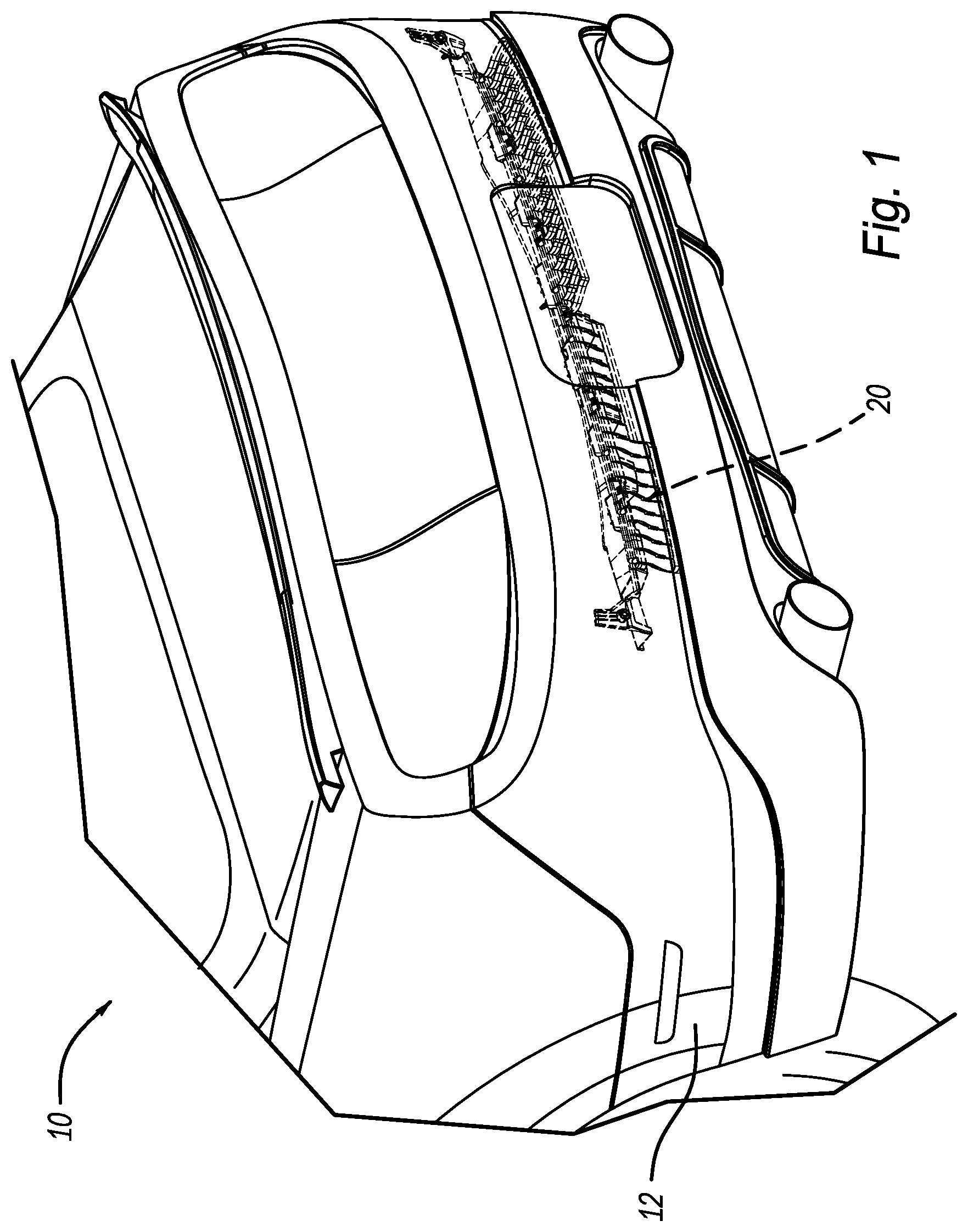 Patent US12472895 Figure 1 – Energy absorbing reinforcement structure for a vehicle