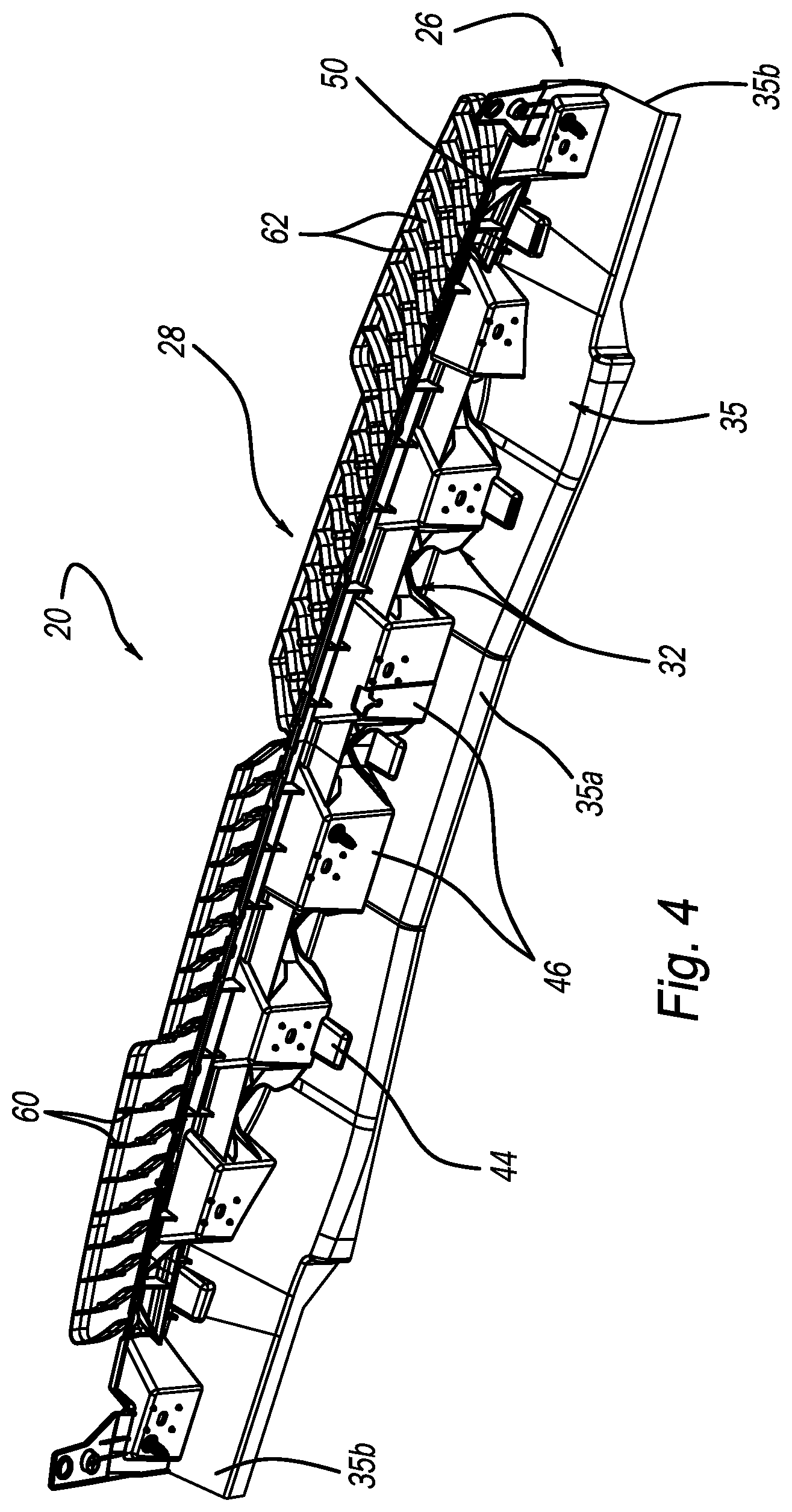 Patent US12472895 Figure 4 – Energy absorbing reinforcement structure for a vehicle
