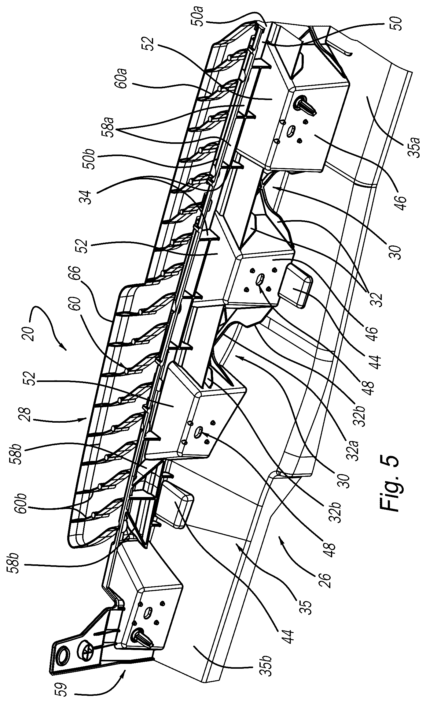 Patent US12472895 Figure 5 – Energy absorbing reinforcement structure for a vehicle