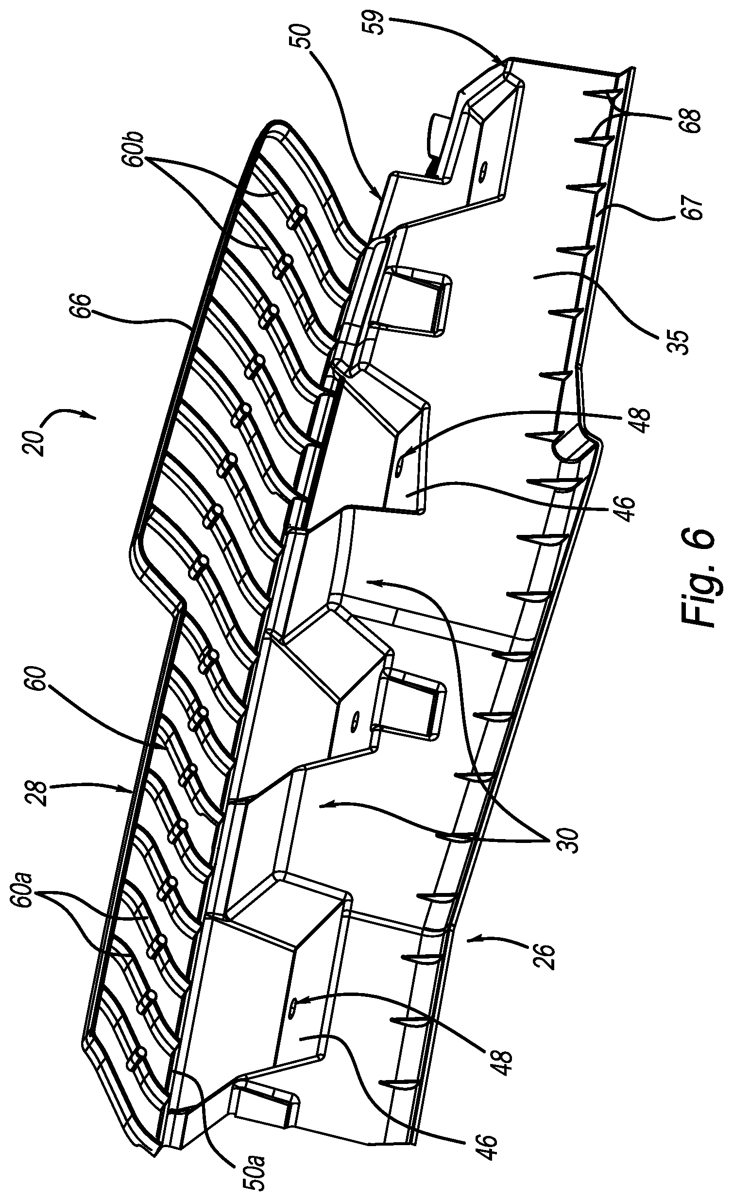 Patent US12472895 Figure 6 – Energy absorbing reinforcement structure for a vehicle