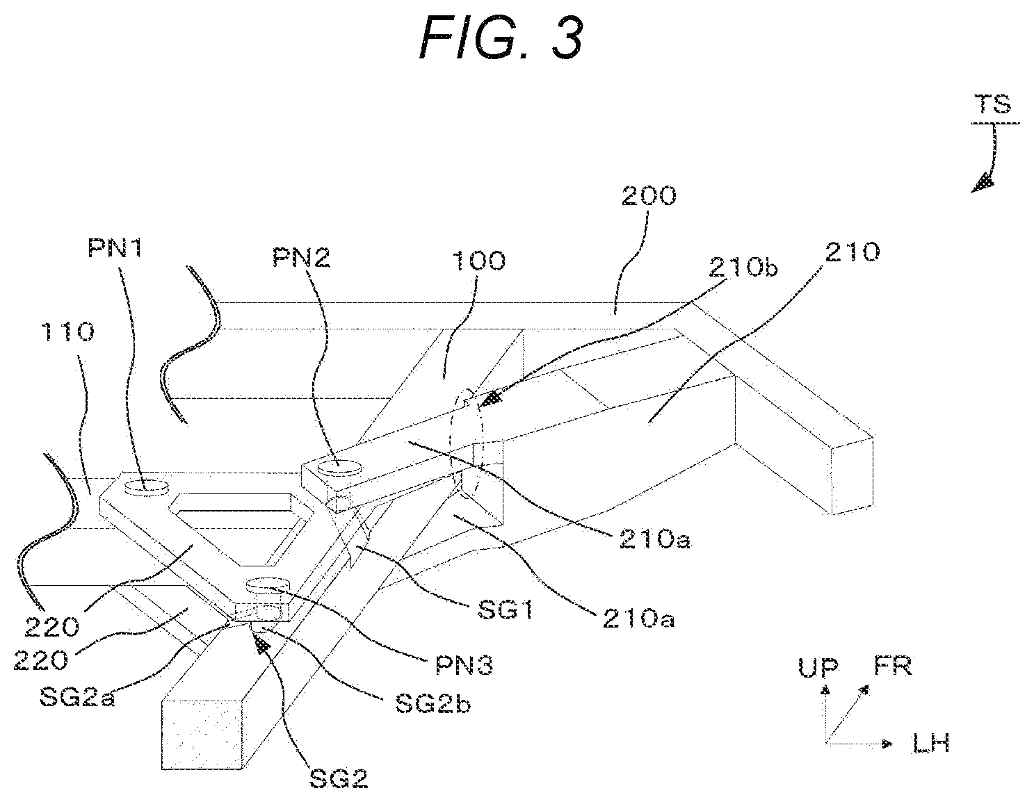 Patent US12472897 Figure 3 – Vehicle body front structure