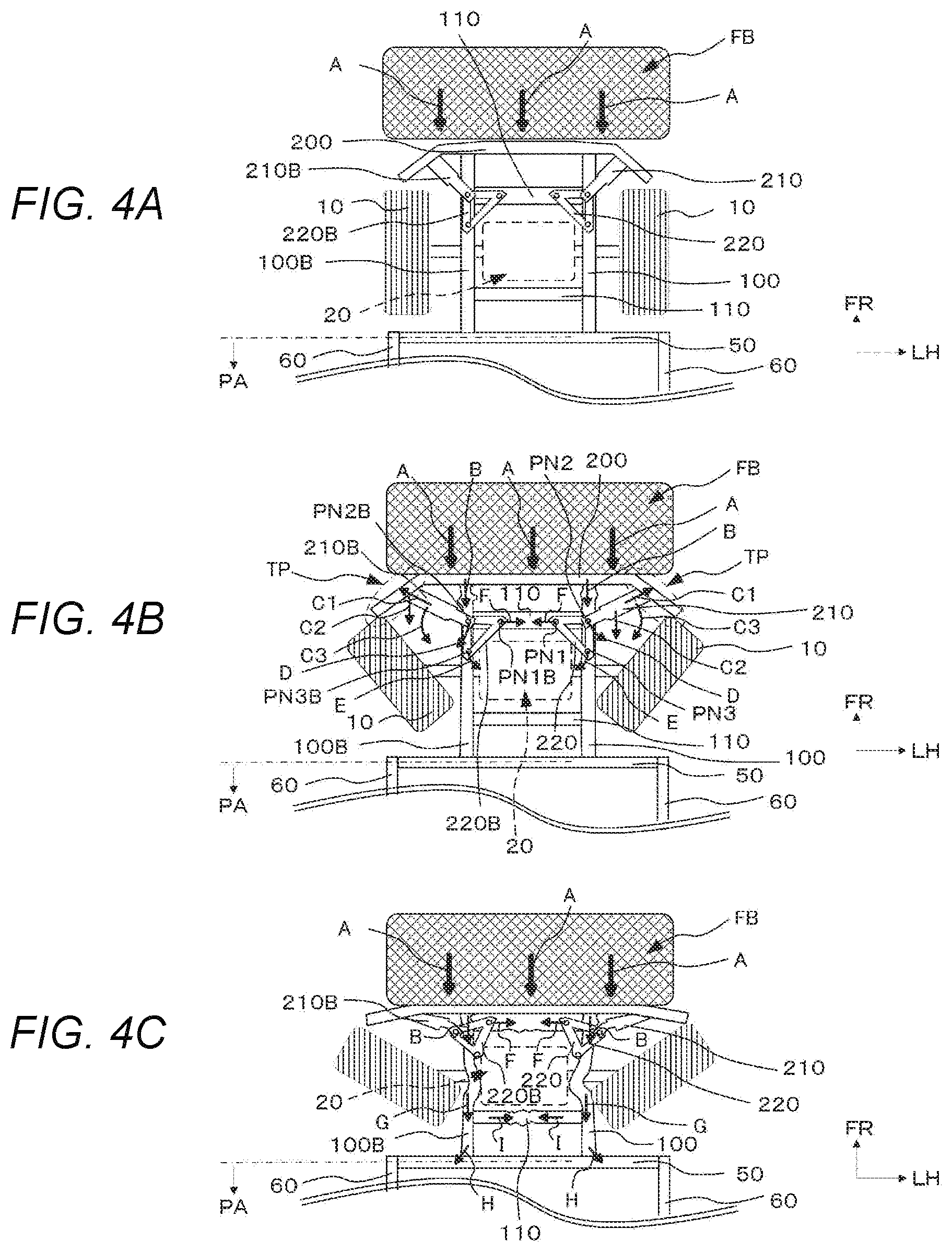 Patent US12472897 Figure 4 – Vehicle body front structure