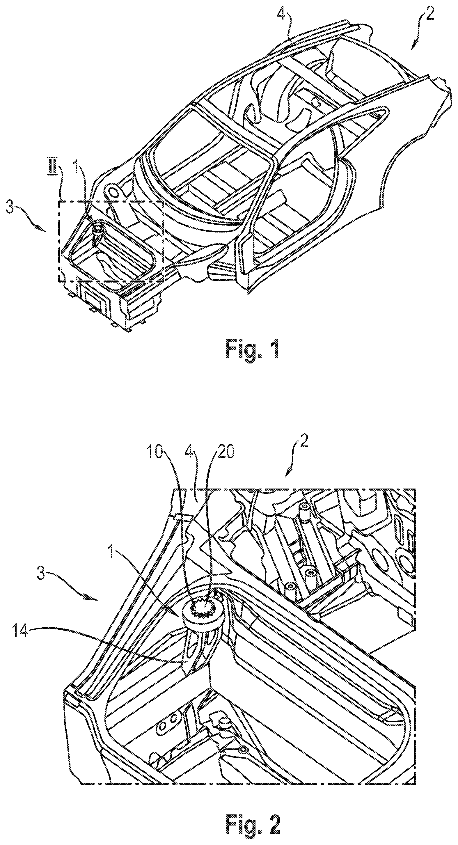 Patent US12472905 Figure 1 – Filler neck of a water tank of a motor vehicle