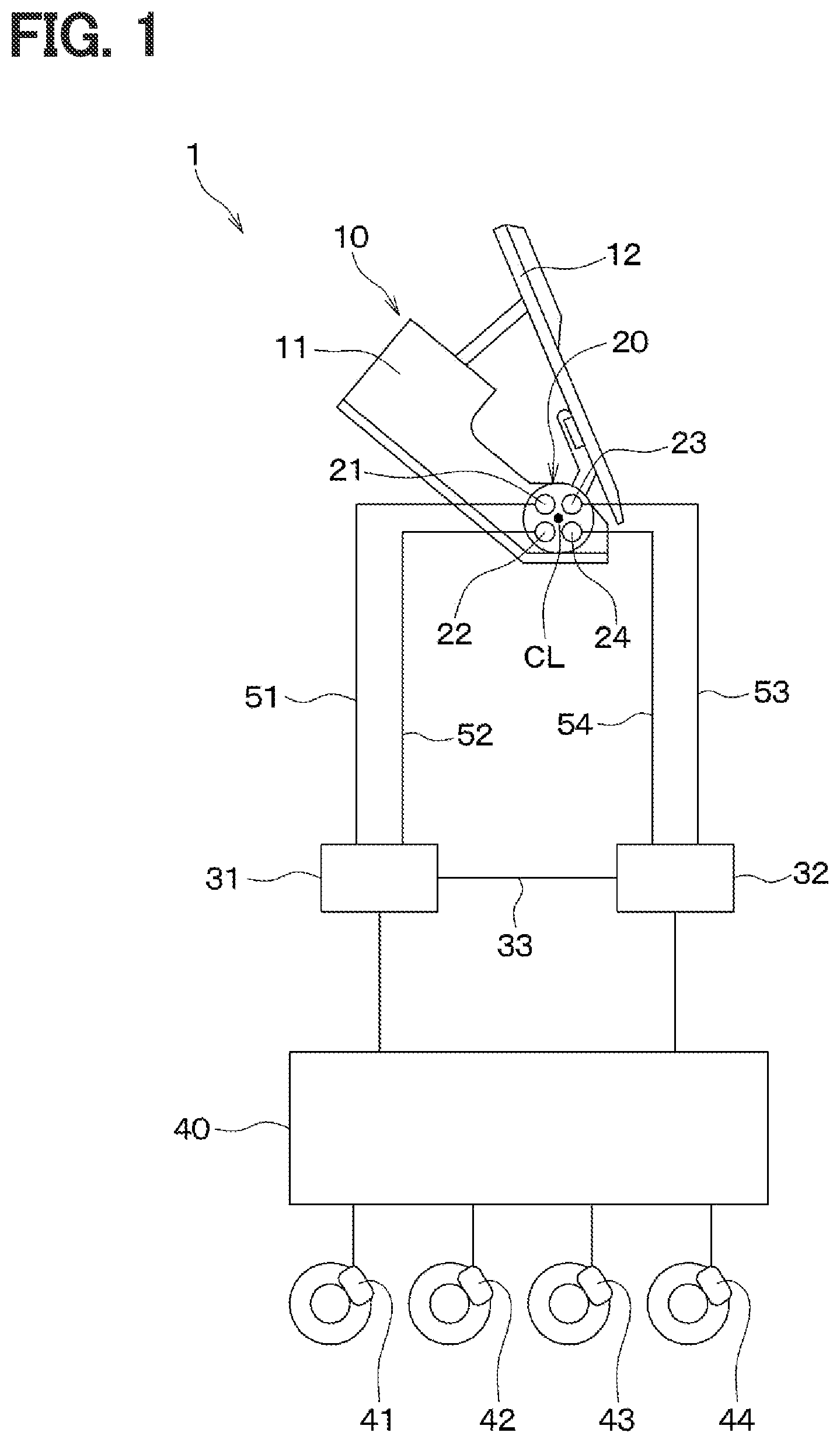 Patent US12472917 Figure 1 – Brake system